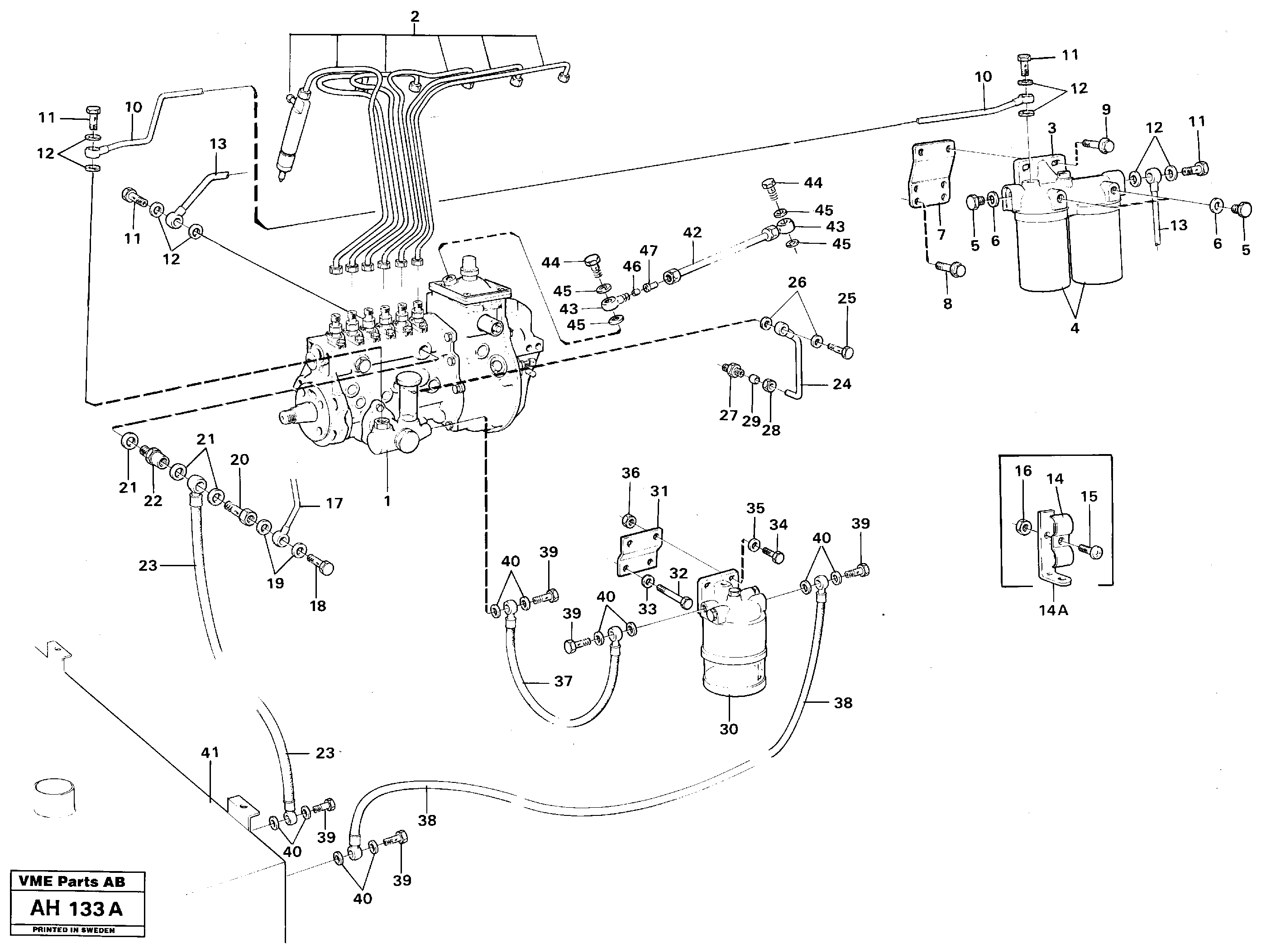 Fuel system — volvo parts diagram