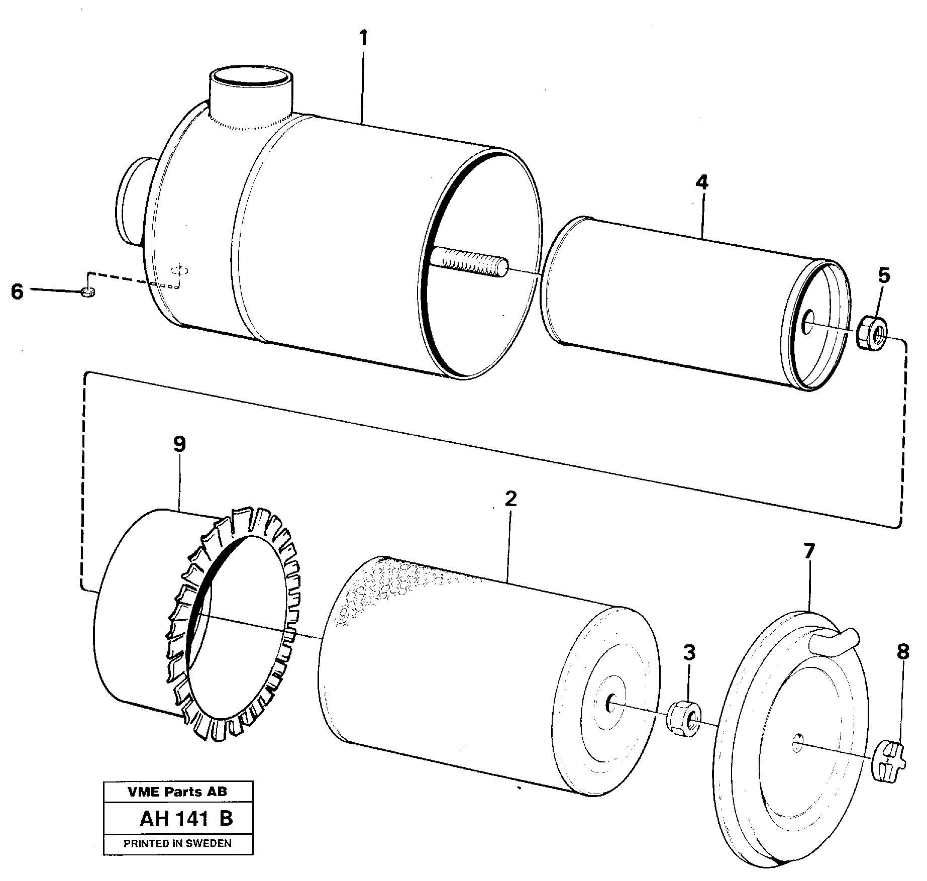 Air filter — volvo parts diagram