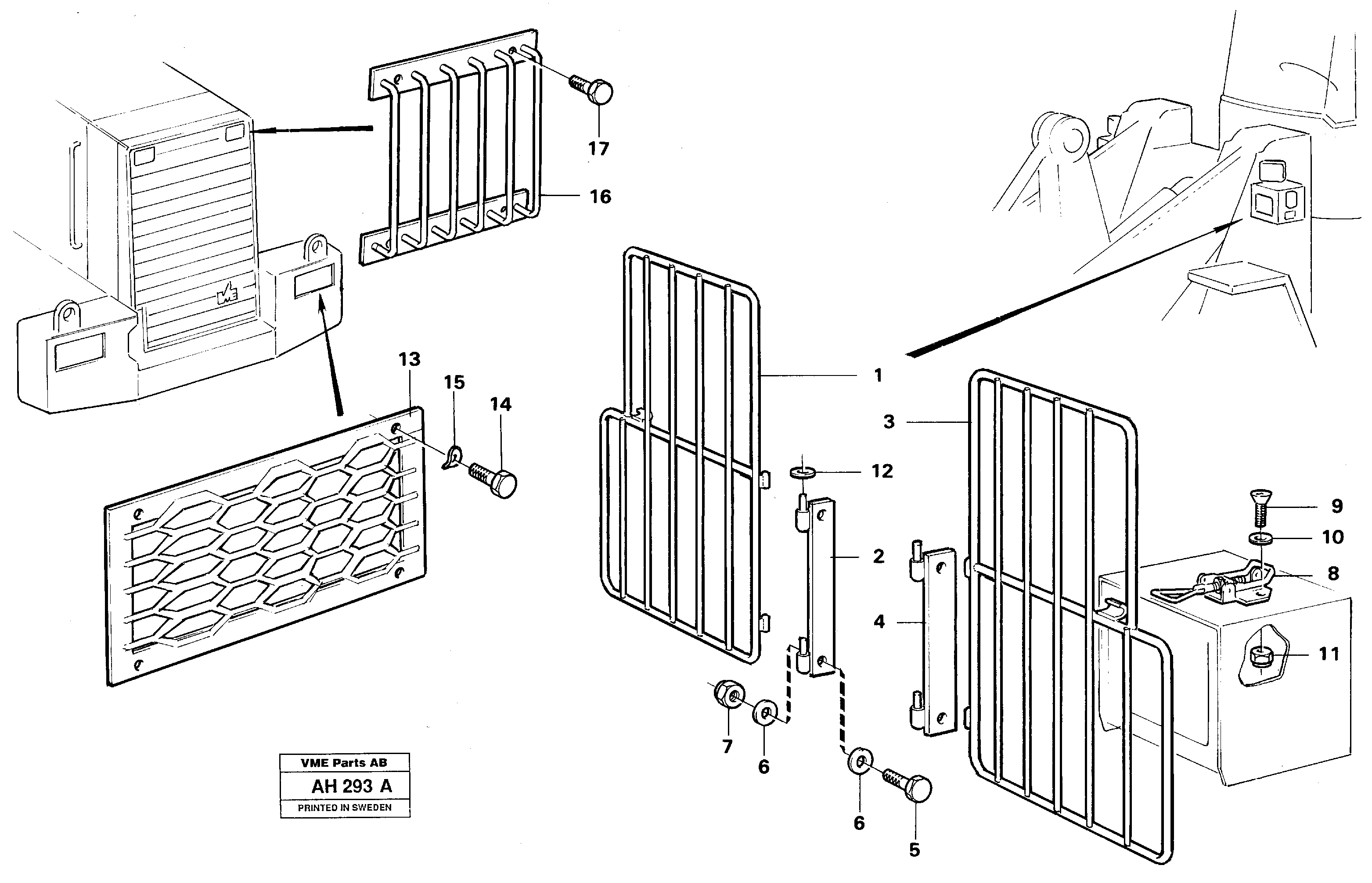 Protection for lighting 91583, 91584, 91585 — volvo parts diagram