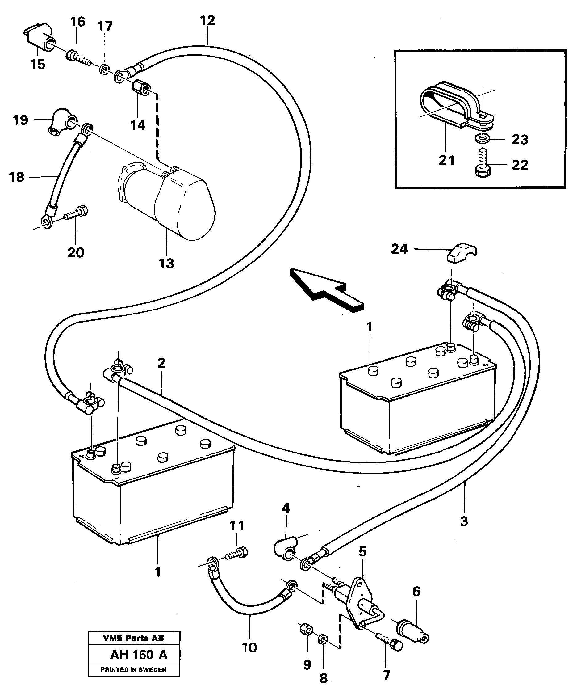 Battery, assembly — volvo parts diagram