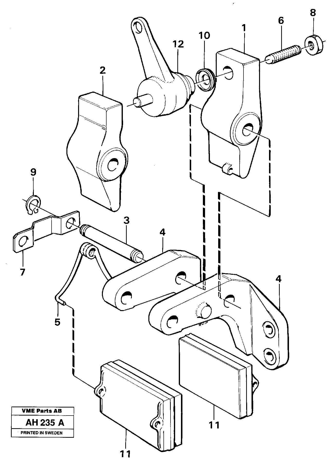 Disc brake — volvo parts diagram