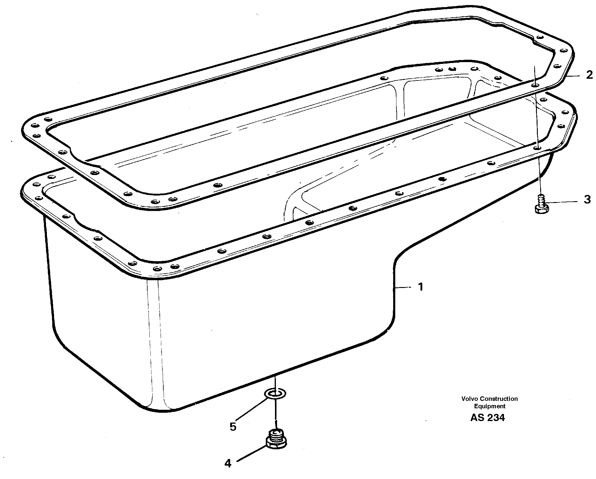Oil sump — volvo parts diagram