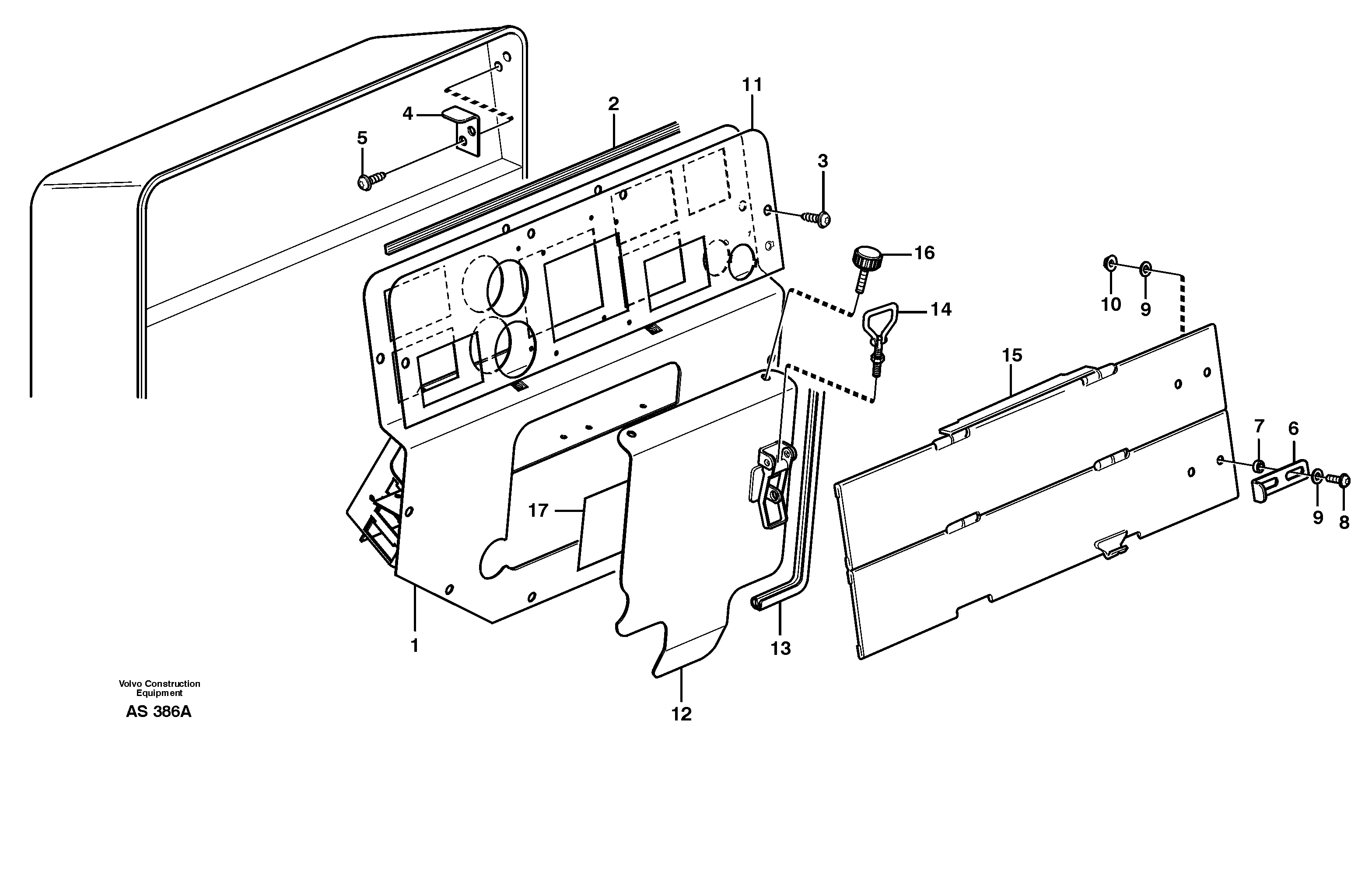 Instrument panel 80001, (33159) — volvo parts diagram