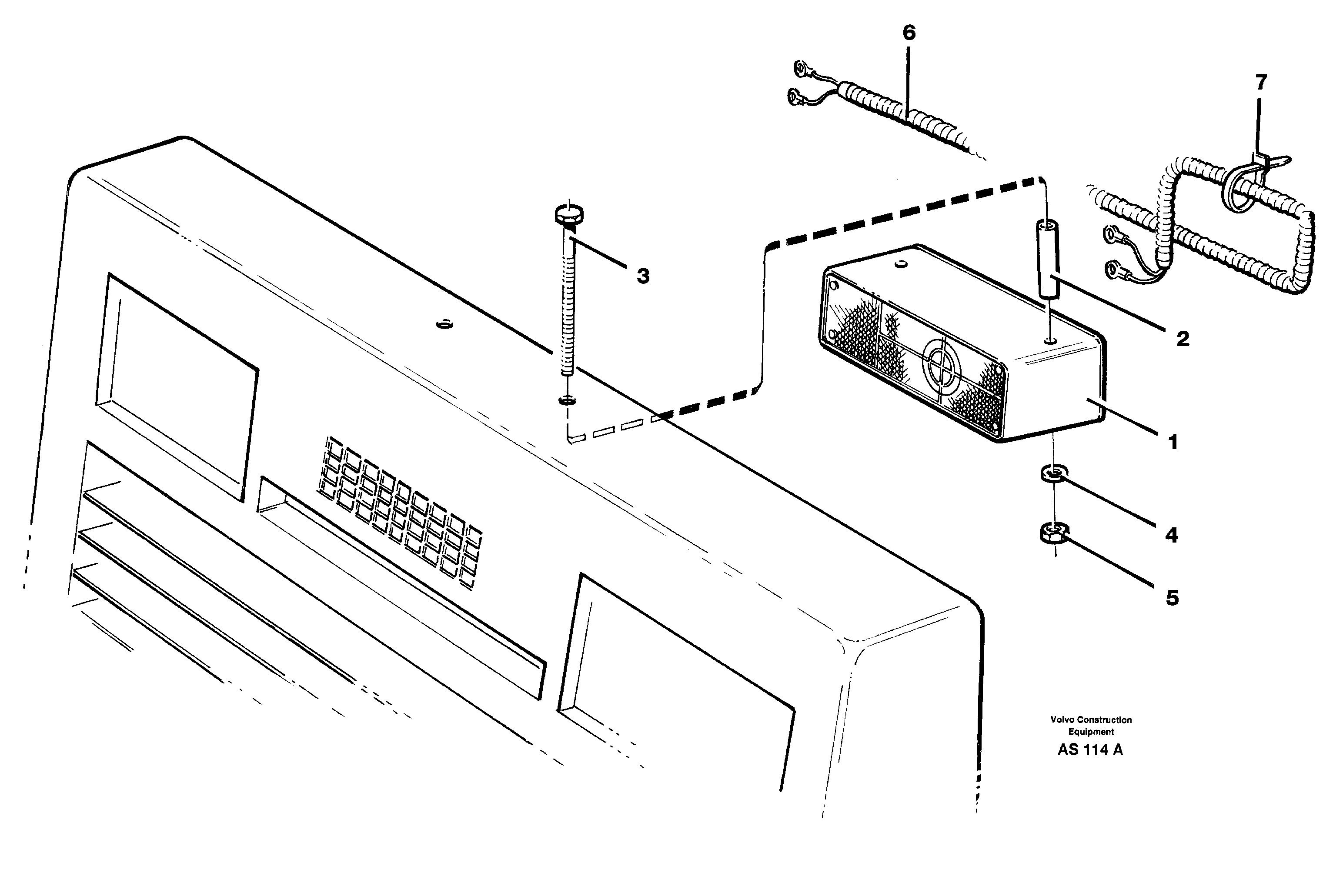 Back-up warning unit 93535 — volvo parts diagram