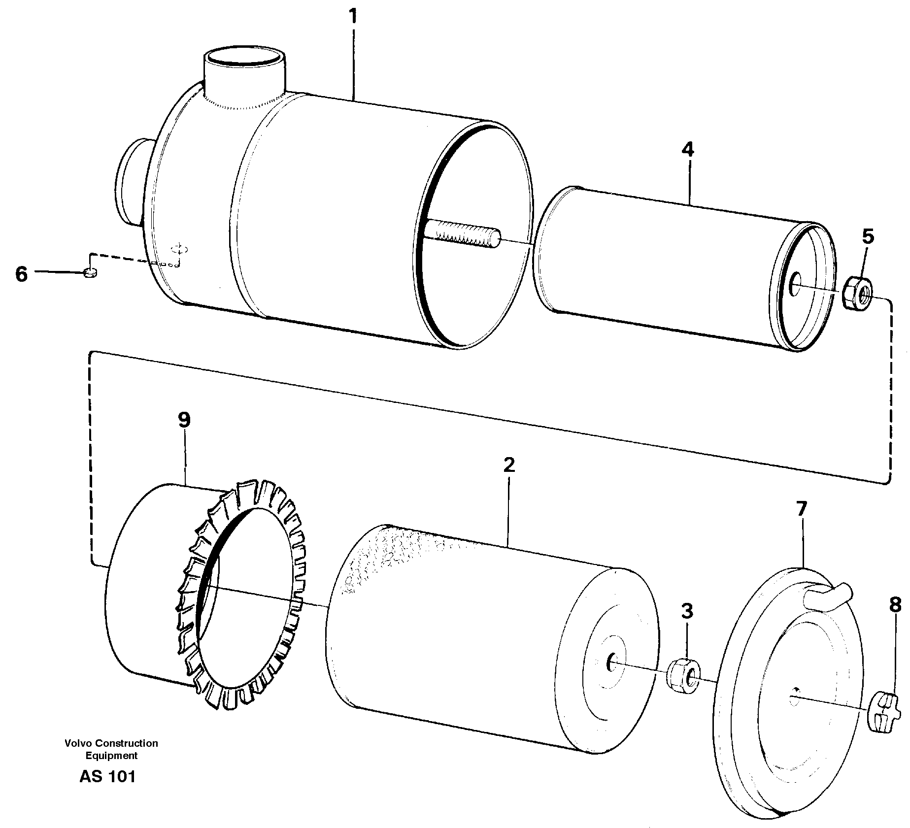 Air filter — volvo parts diagram