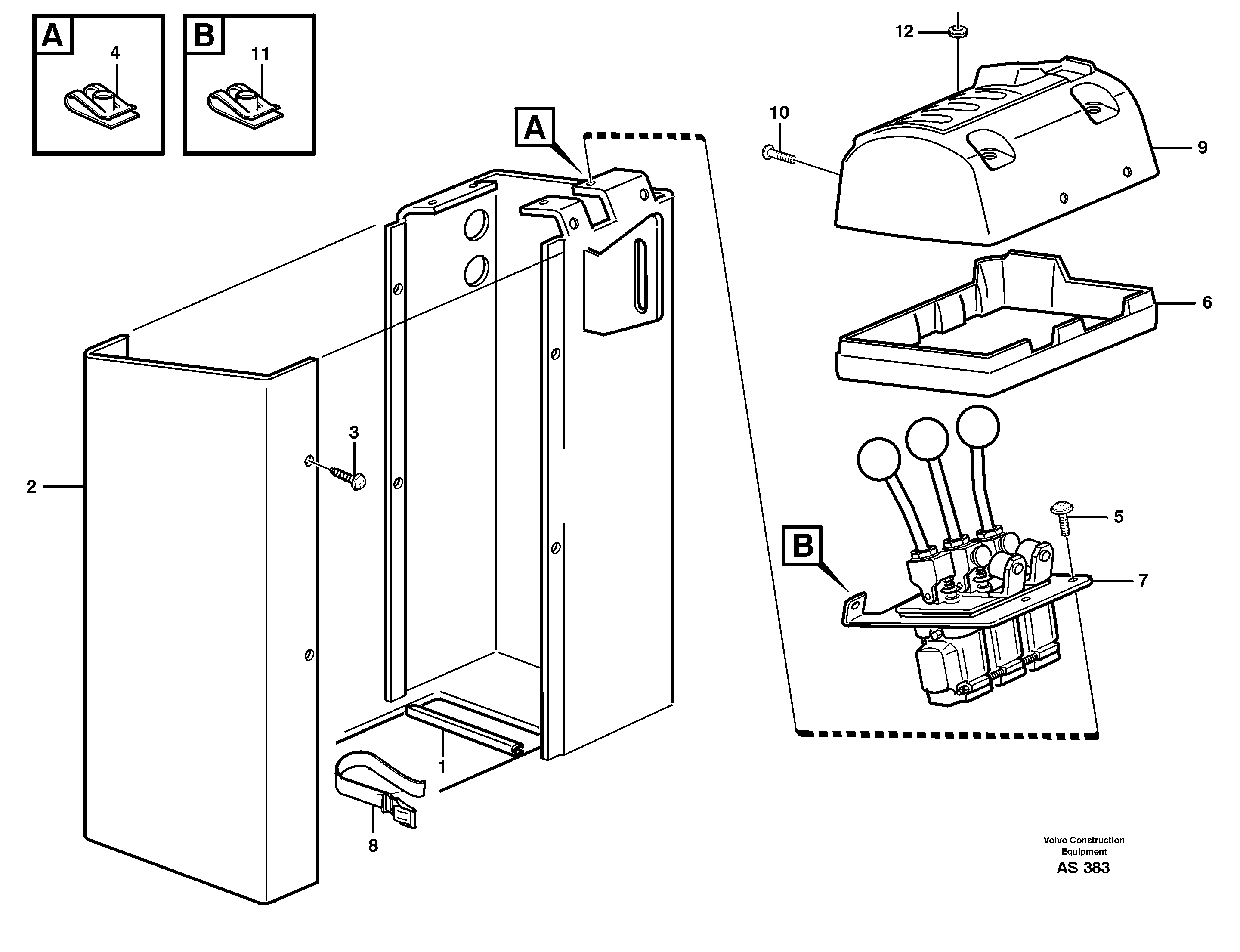Servo valve with fitting parts  80001 — volvo parts diagram
