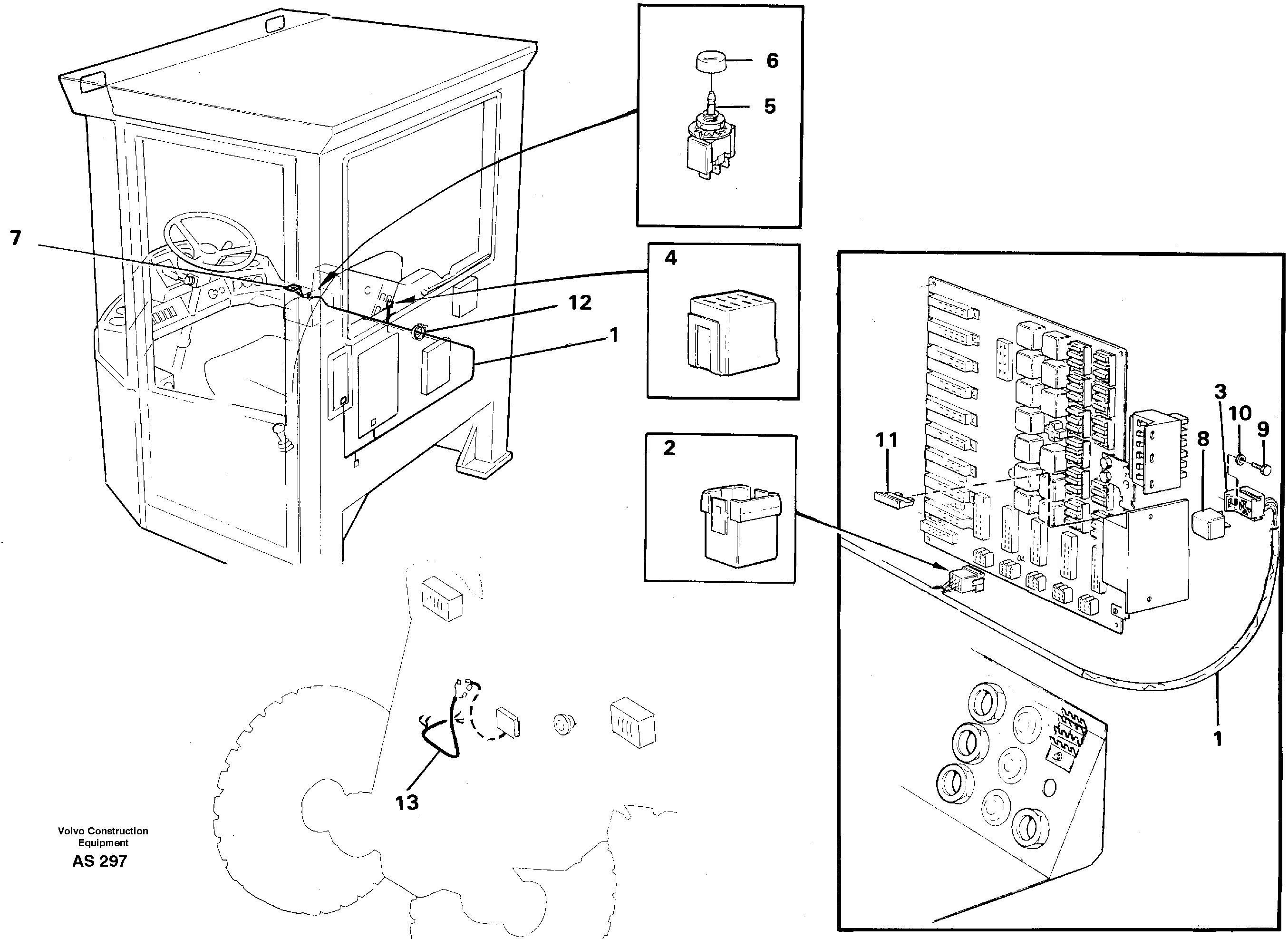 Electrical system: Boom suspension system  94552 — volvo parts diagram