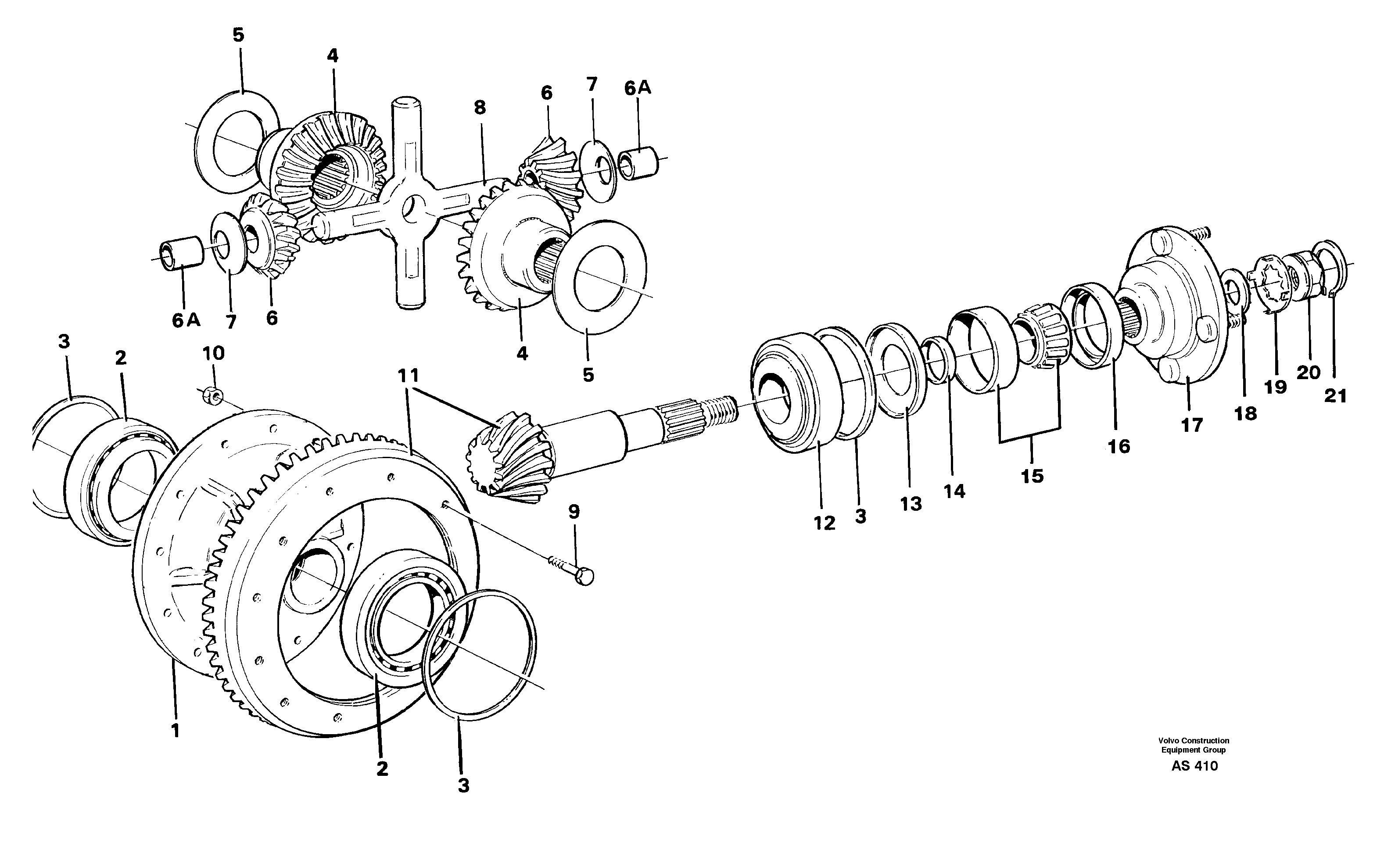 Differential carrier,  AWB 15, STD — volvo parts diagram