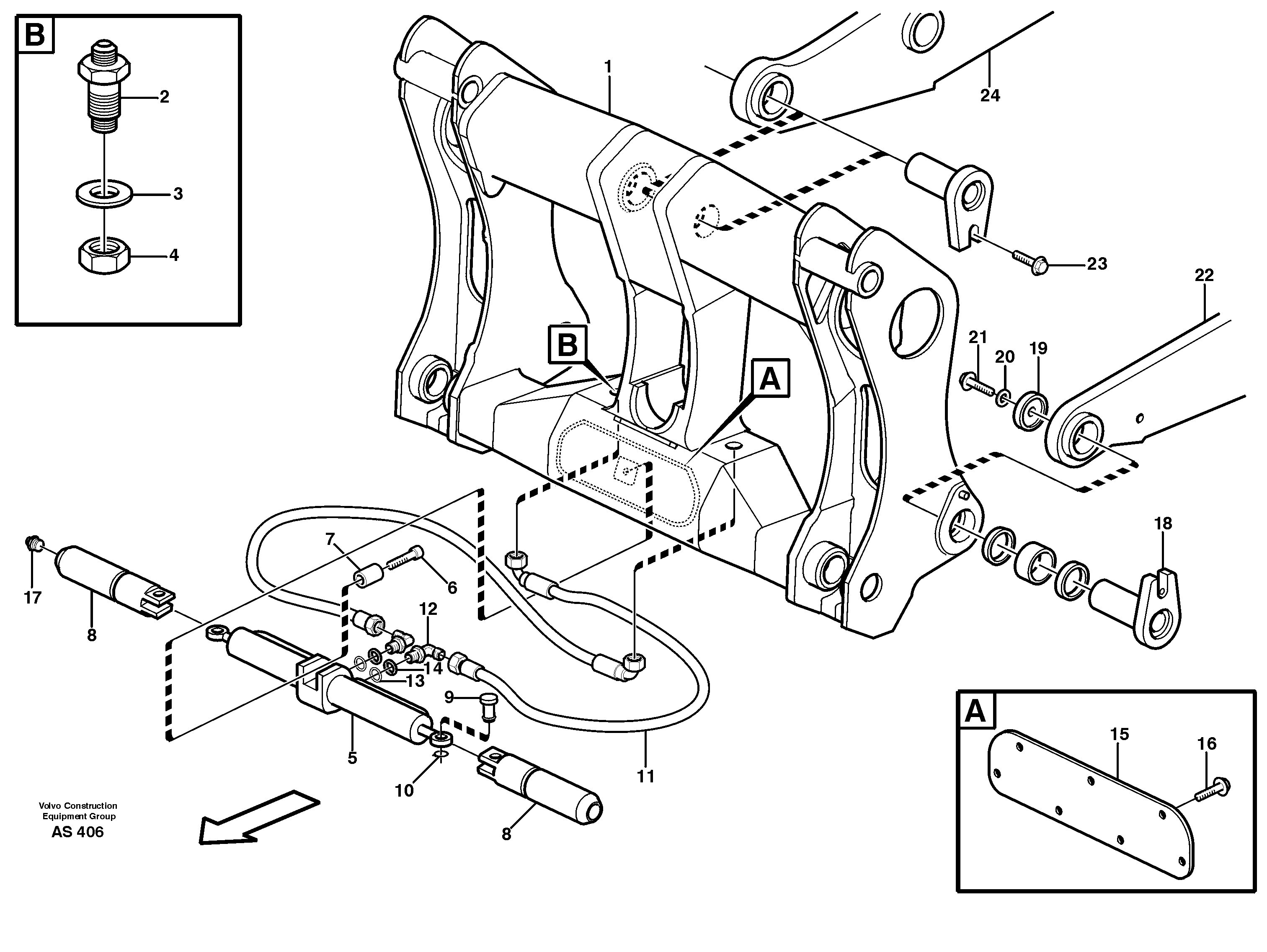 Attachment bracket 93696 — volvo parts diagram