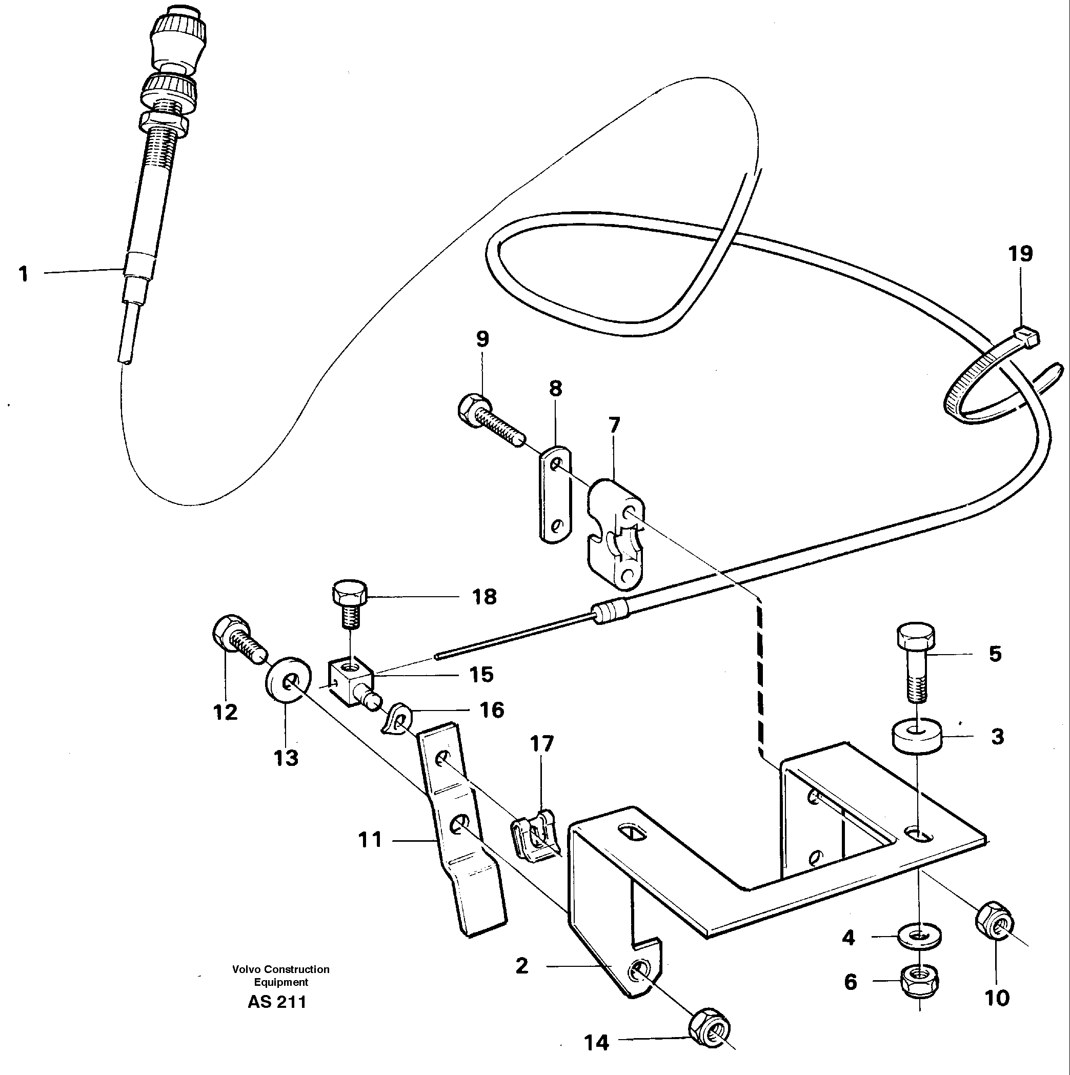 Hand throttle 92459 — volvo parts diagram