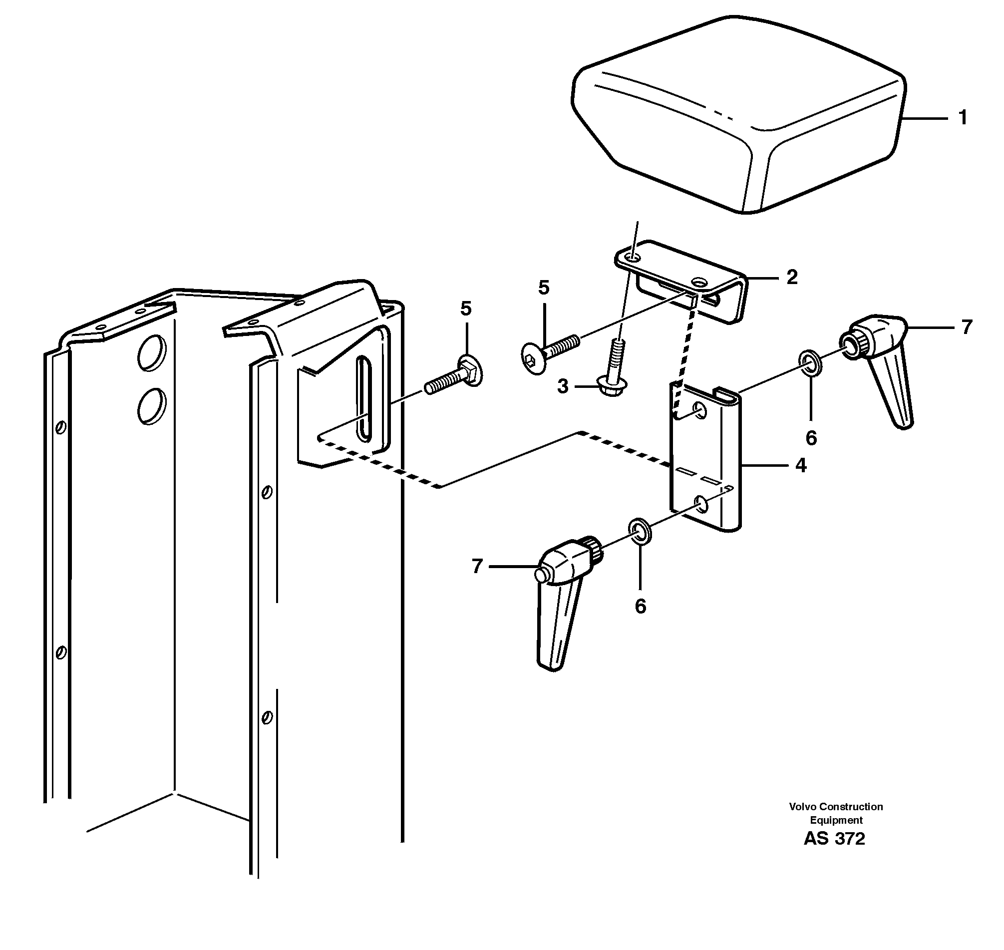 Armrest 33159 — volvo parts diagram