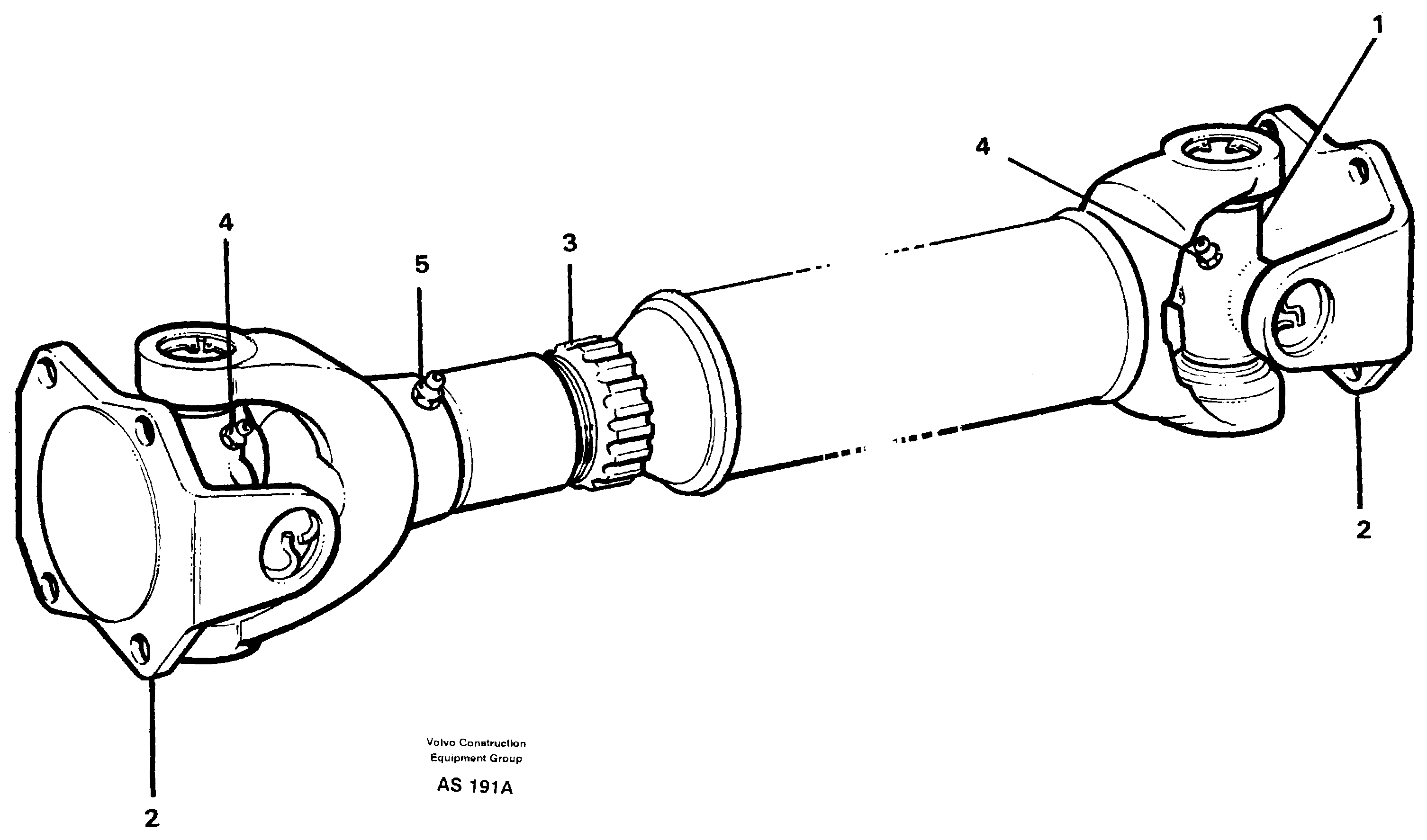 Propeller shaft — volvo parts diagram