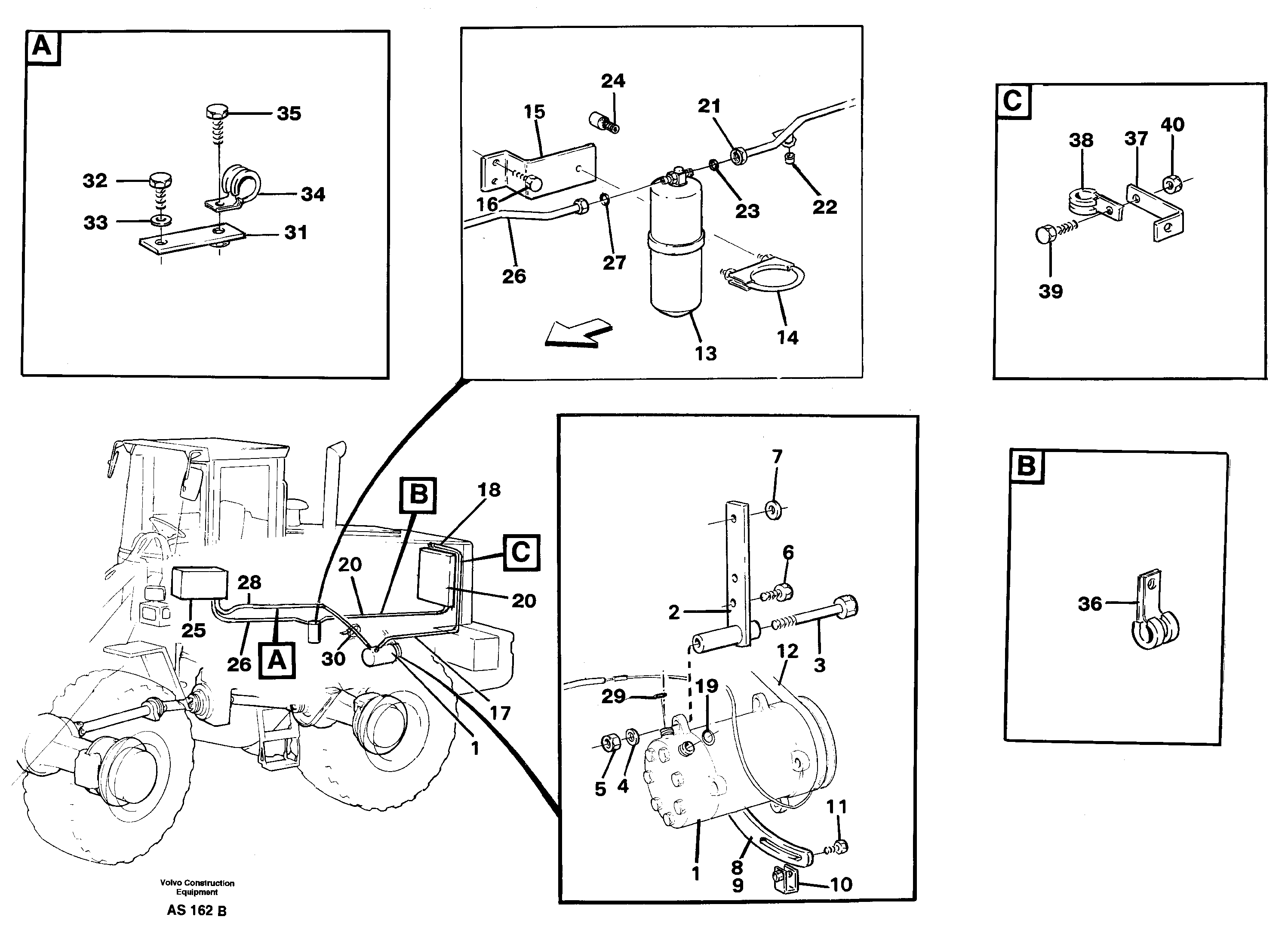 Compressor Assembly 94529, 92632 — volvo parts diagram
