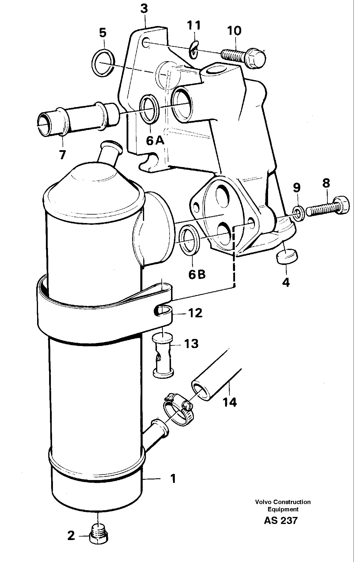 Oil cooler — volvo parts diagram