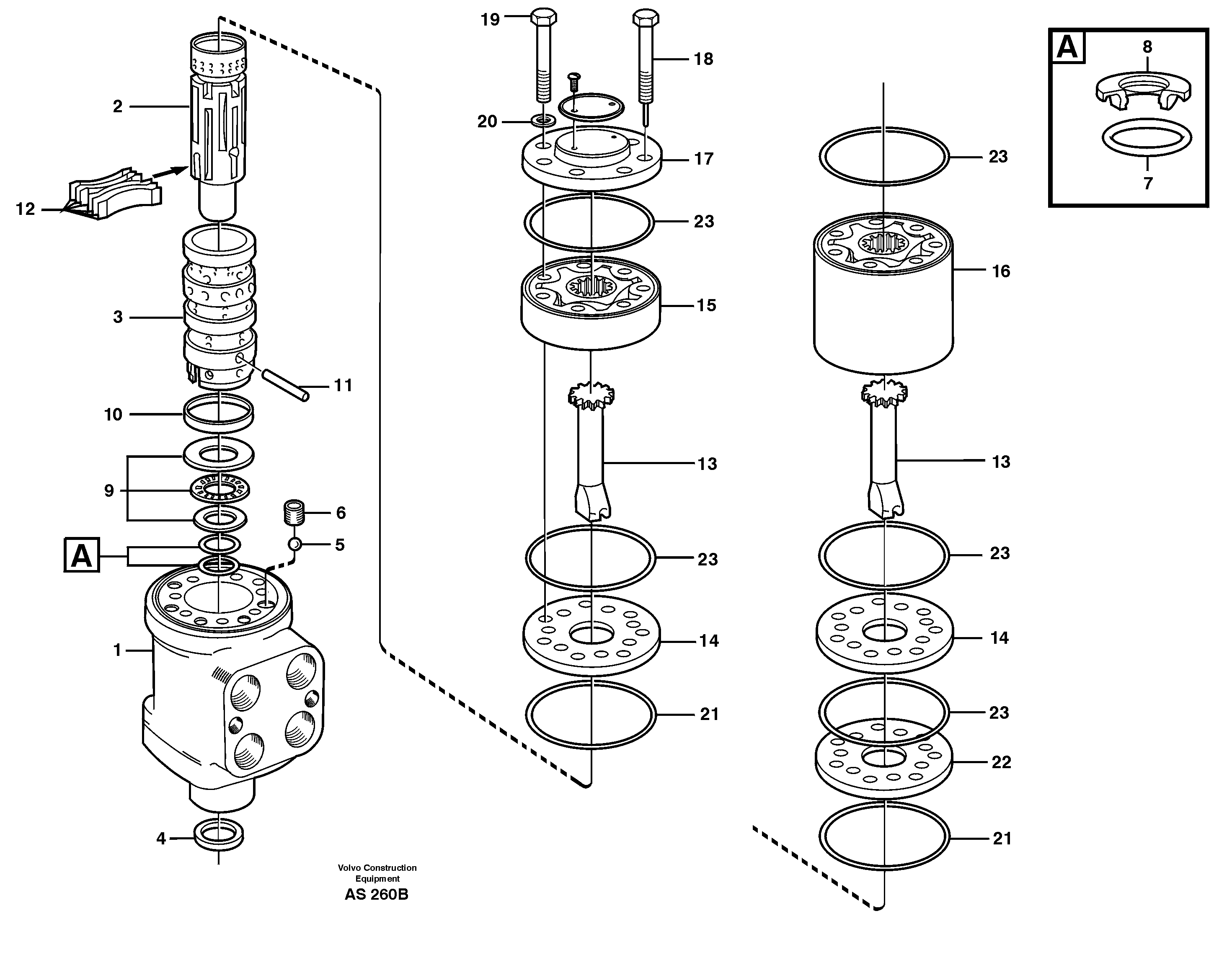 Steering unit — volvo parts diagram