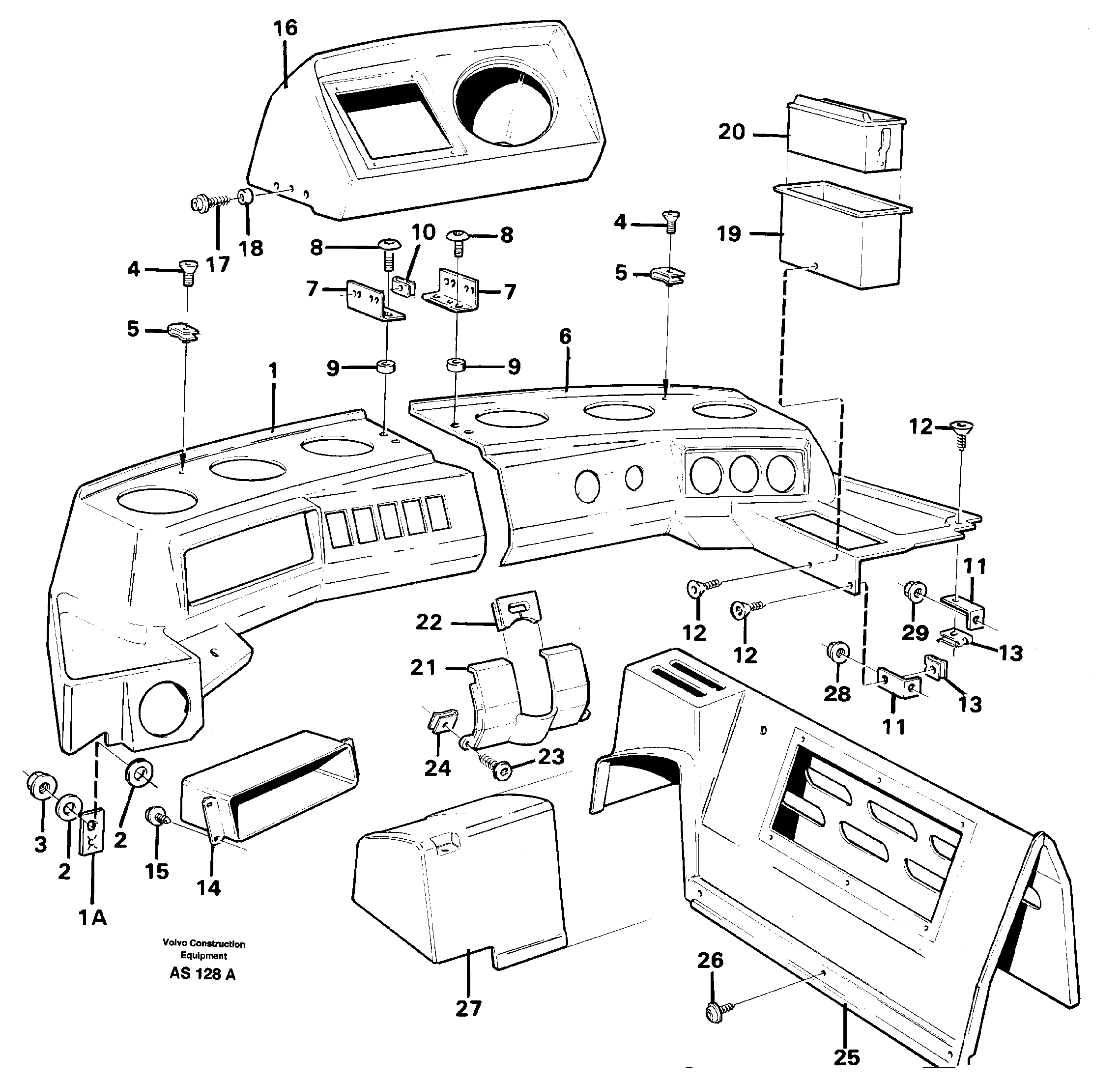 Instrument panel — volvo parts diagram