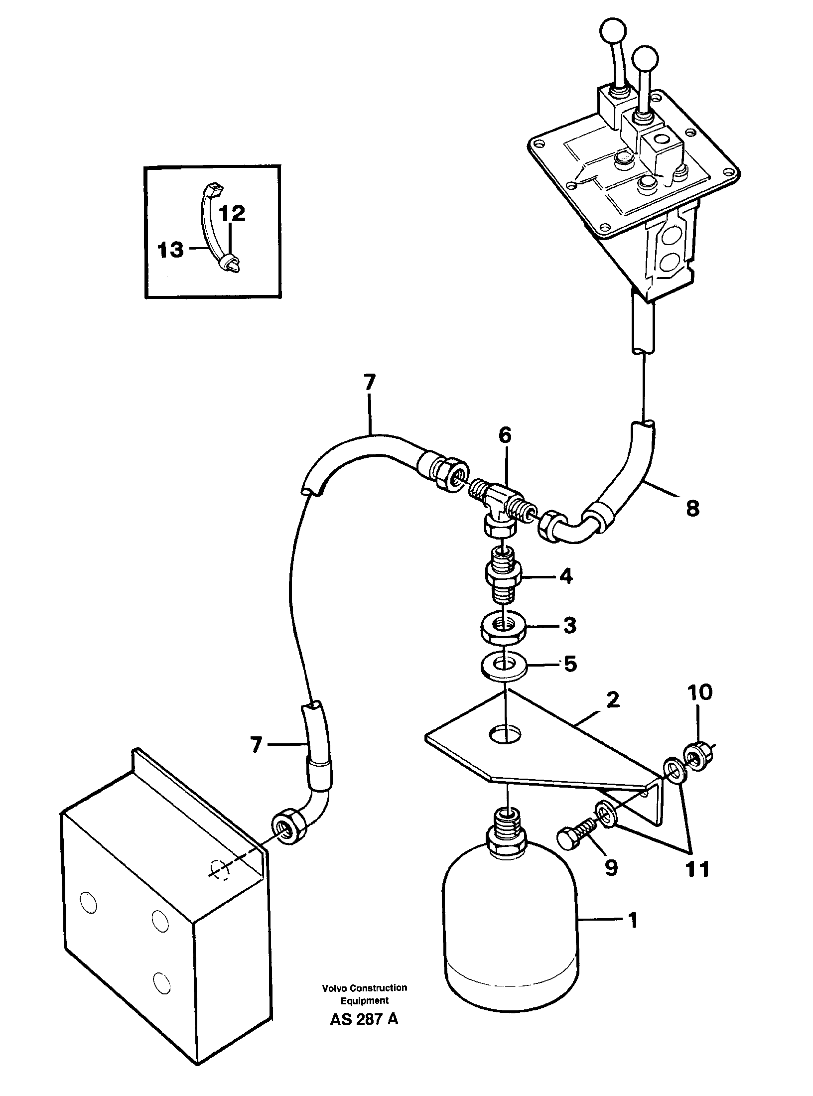 Boom lowering system  STD — volvo parts diagram
