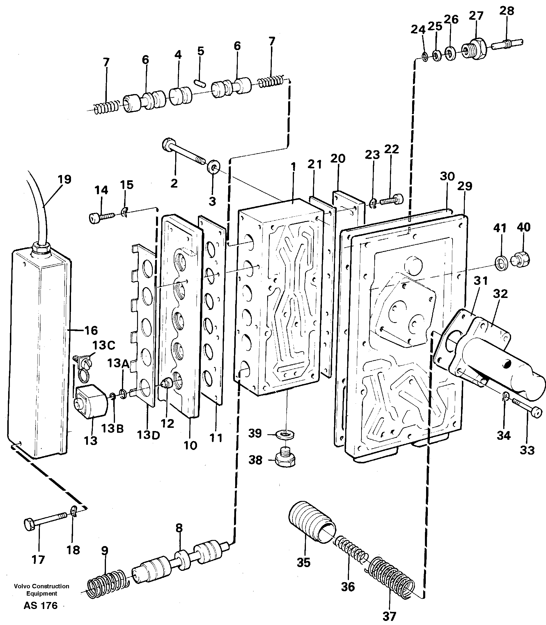 Range selector valve — volvo parts diagram