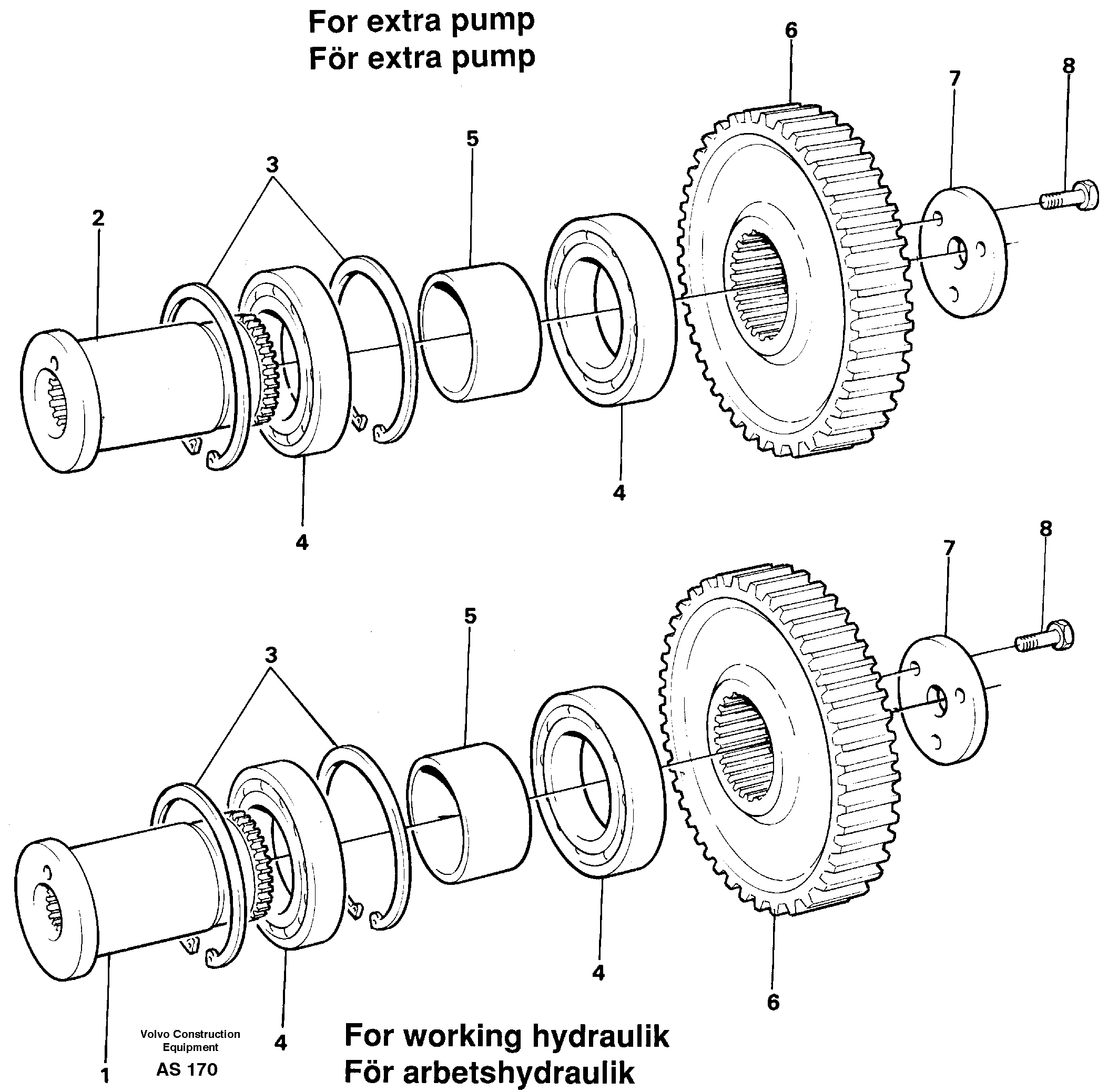 Pump drive — volvo parts diagram