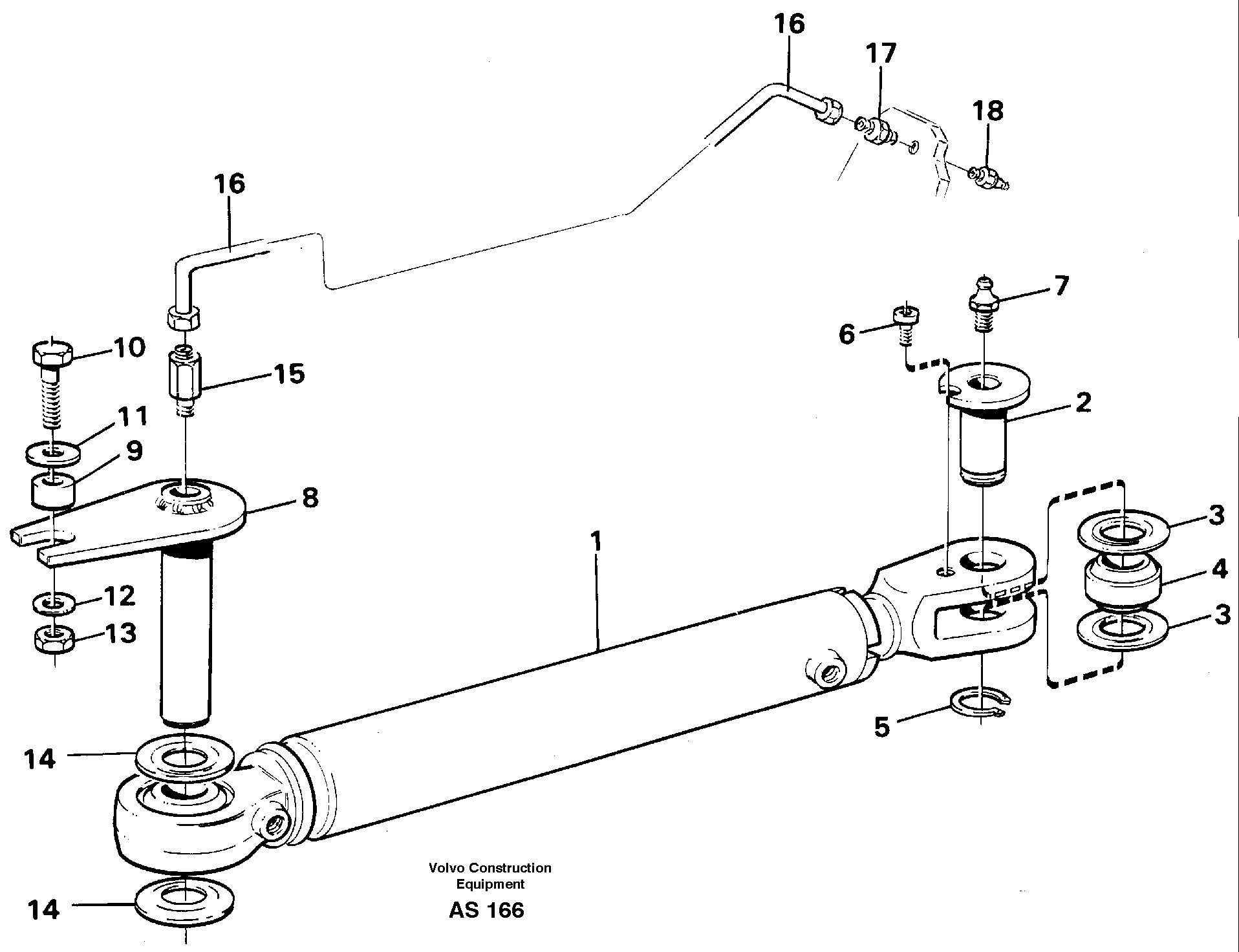 Hydraulic cylinder, assembly — volvo parts diagram