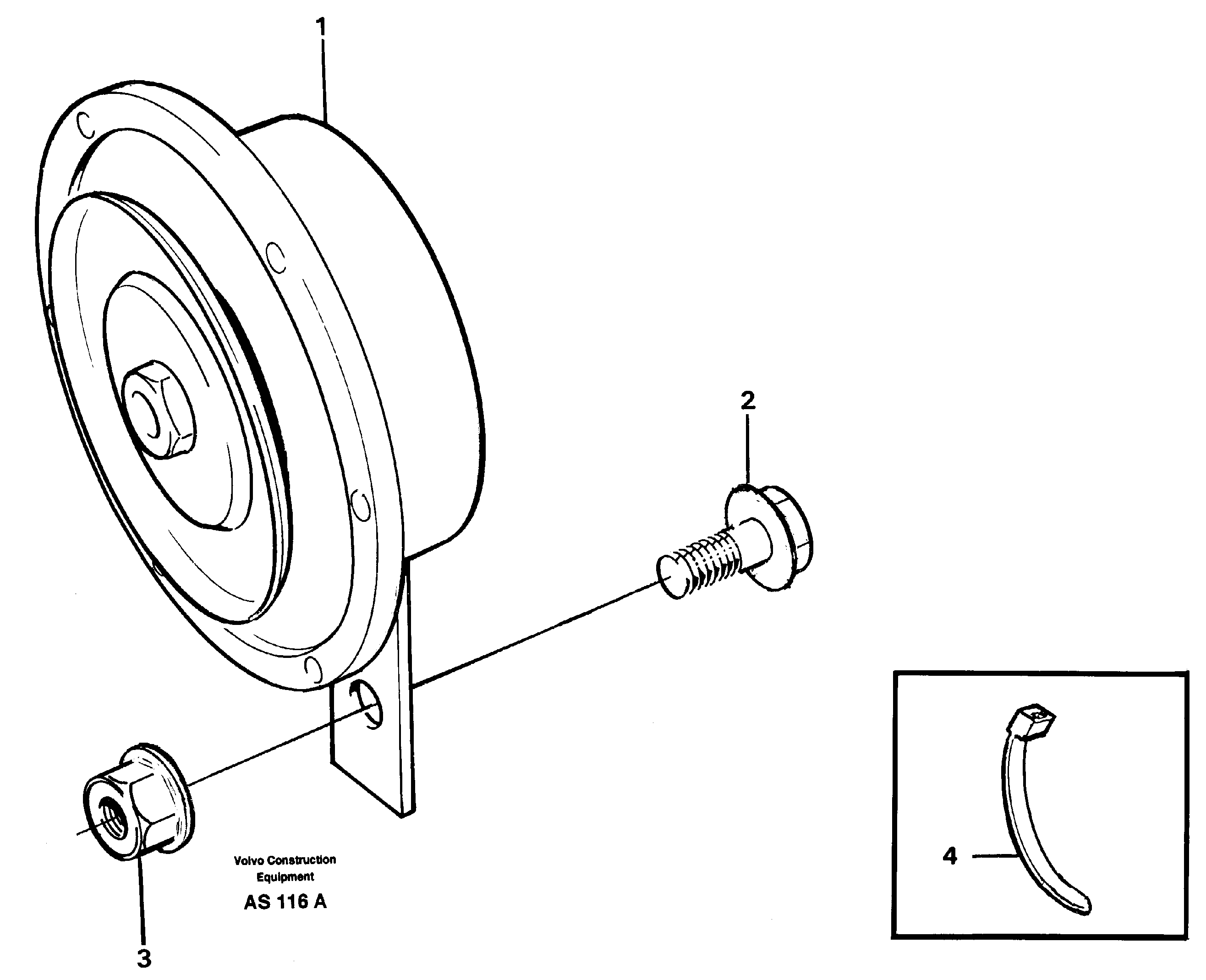 Compressor horn — volvo parts diagram