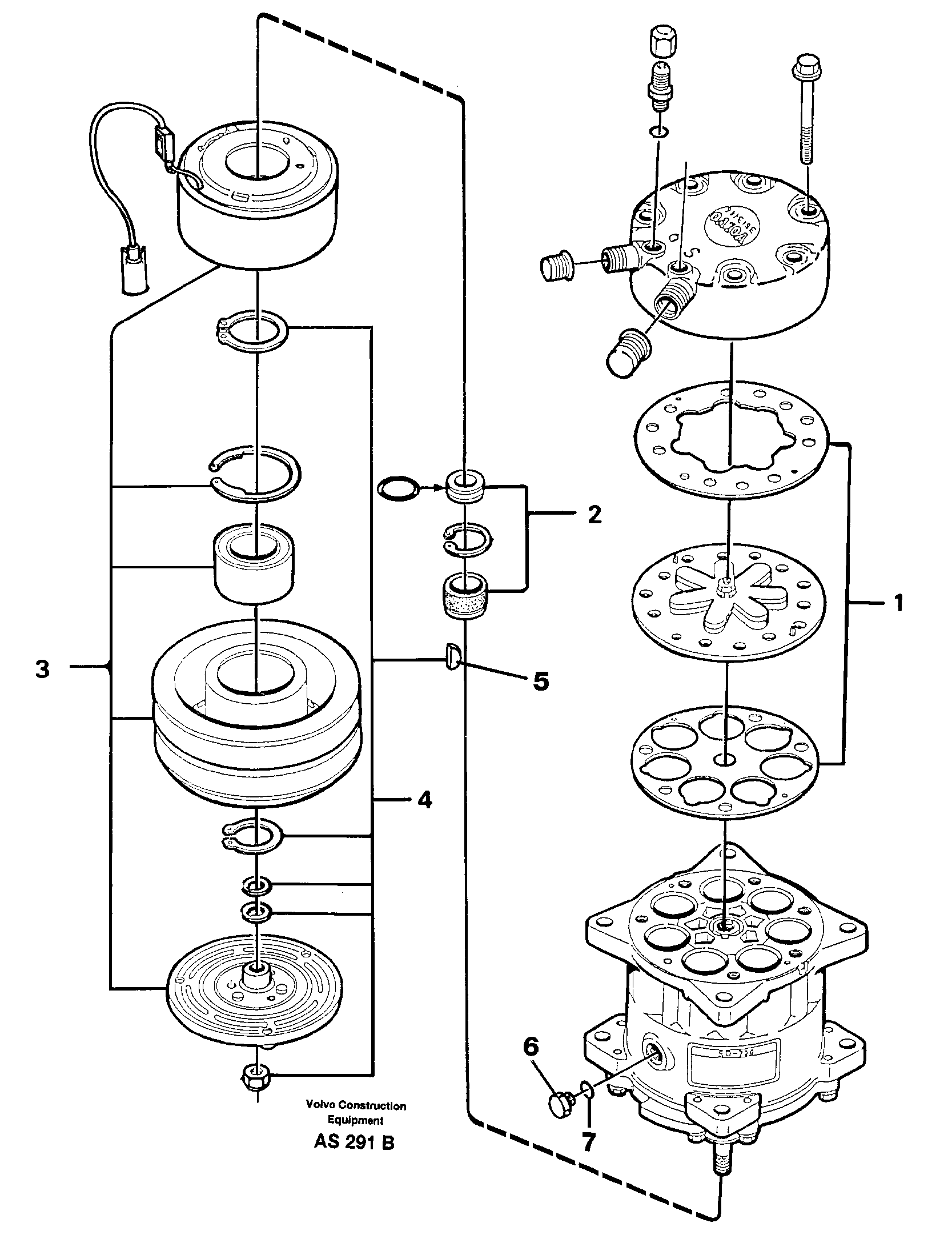 Air compressor 94529, 92632 — volvo parts diagram