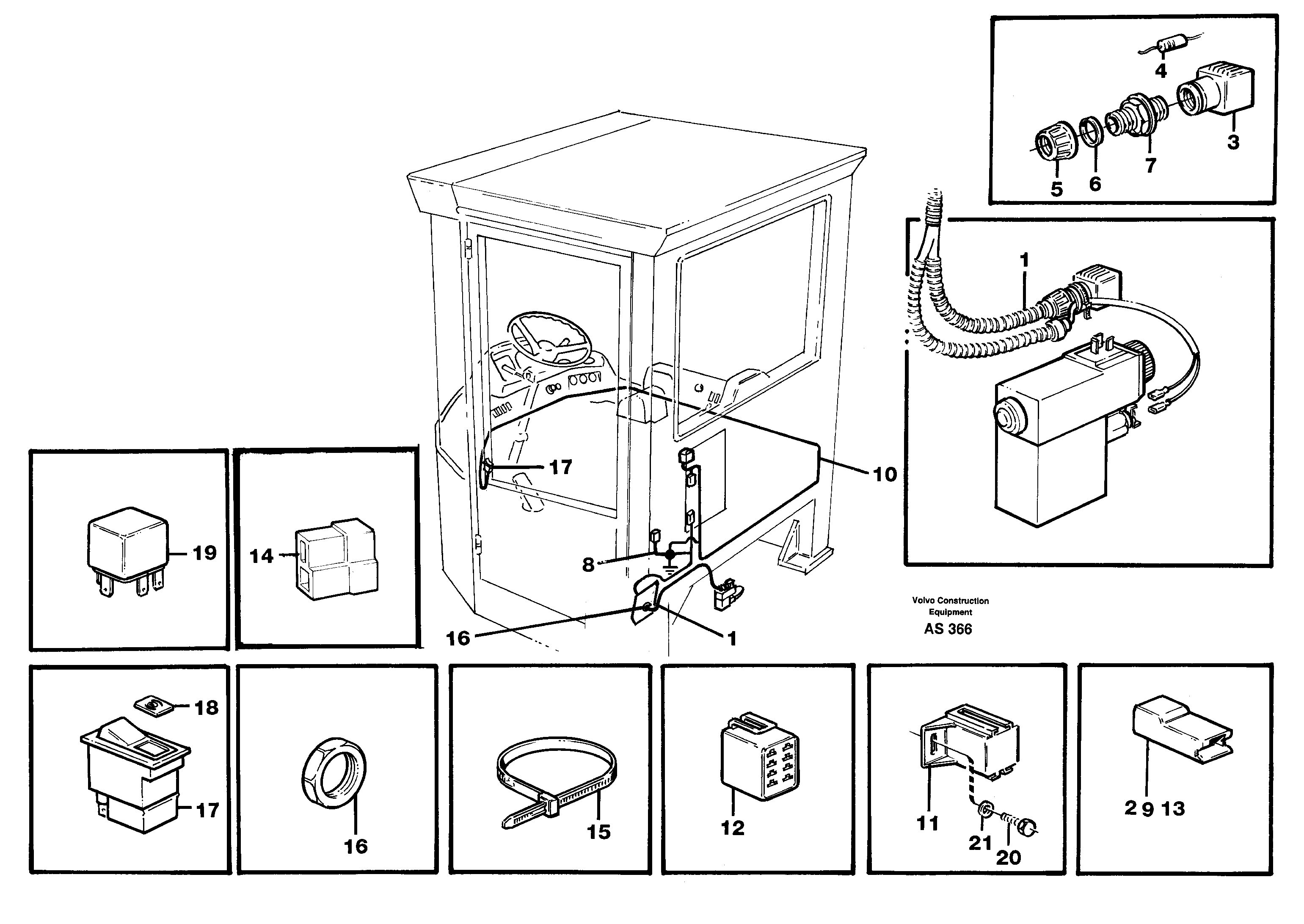 Electrical system,electric hydraulic parking brake  93443 — volvo parts diagram