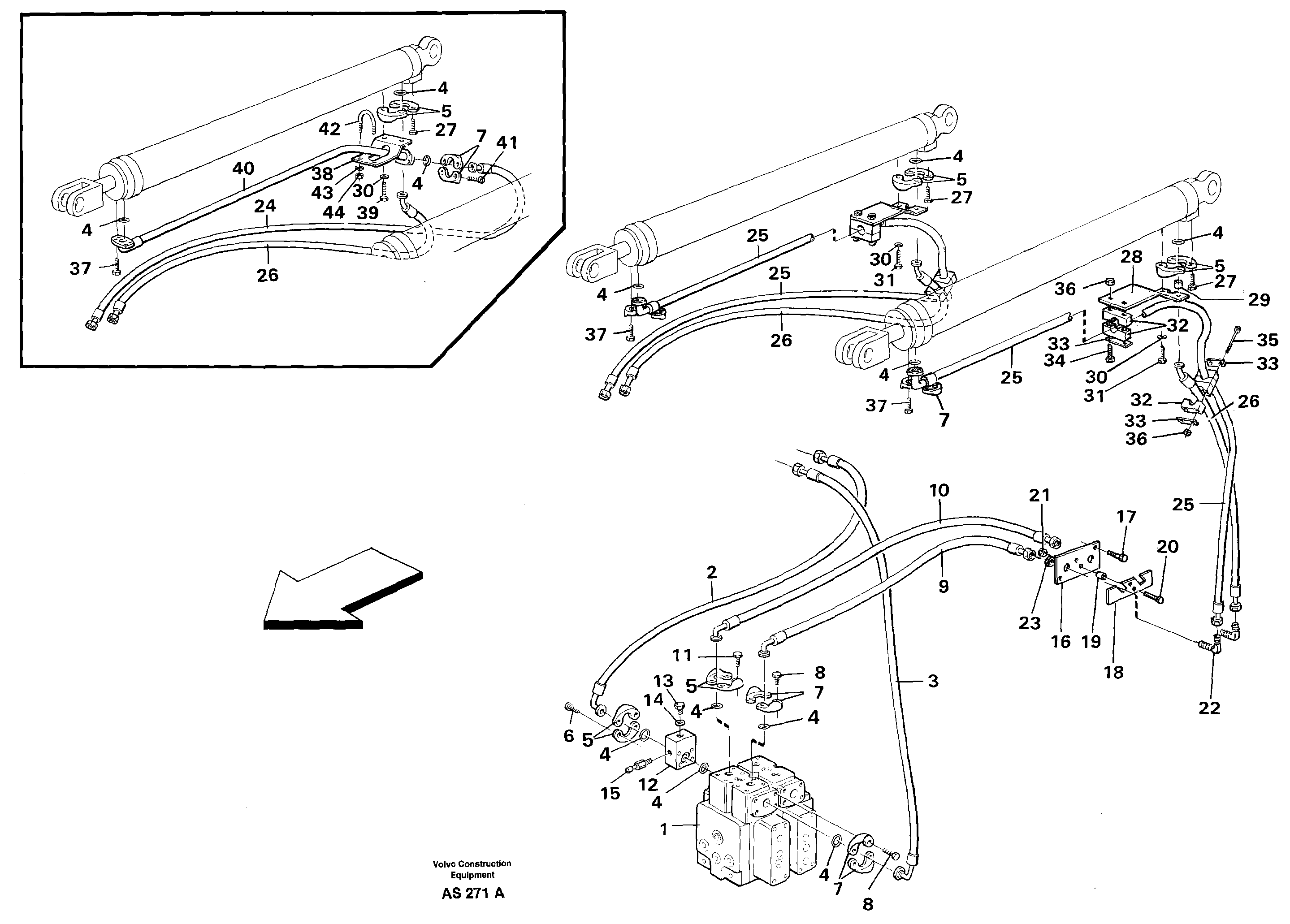 Hydraulic system: Lift — volvo parts diagram