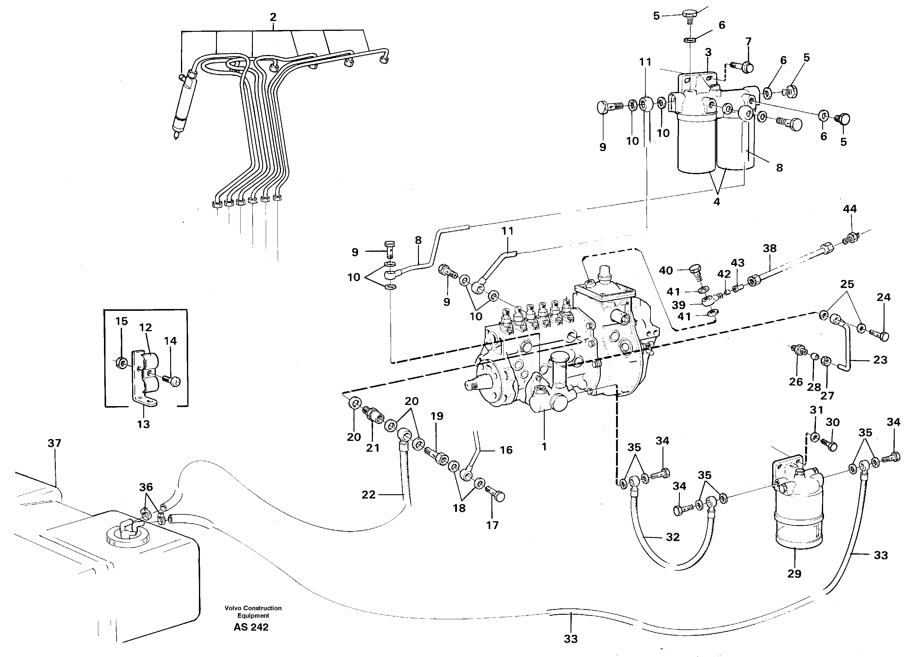 Fuel system — volvo parts diagram