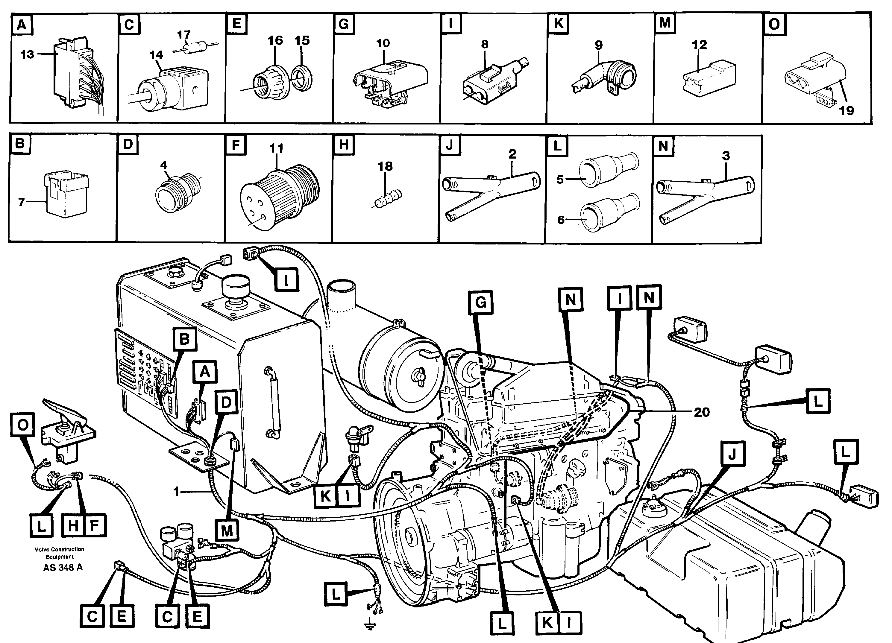 Cable harness, Engine — volvo parts diagram