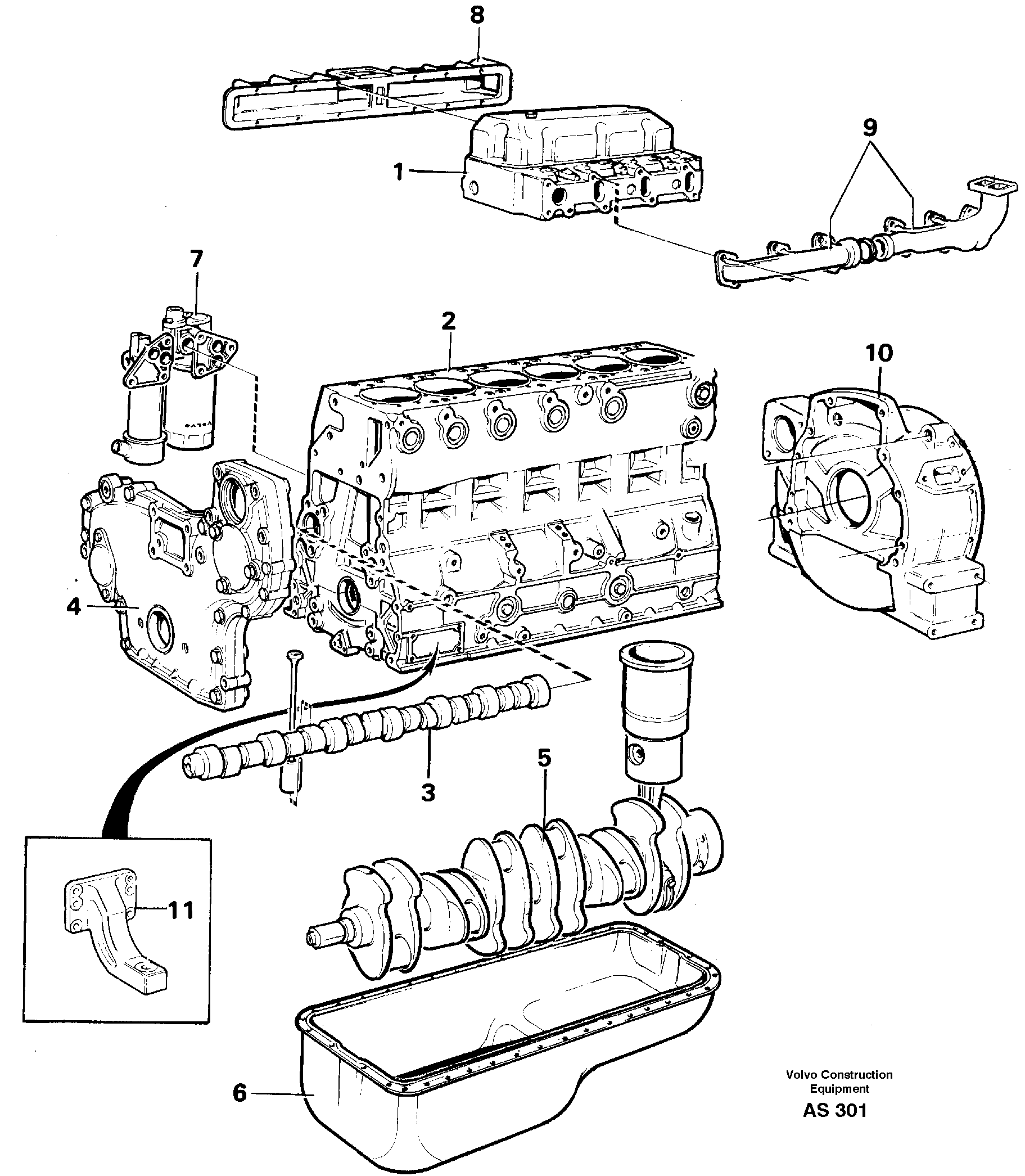 Engine, assembly — volvo parts diagram