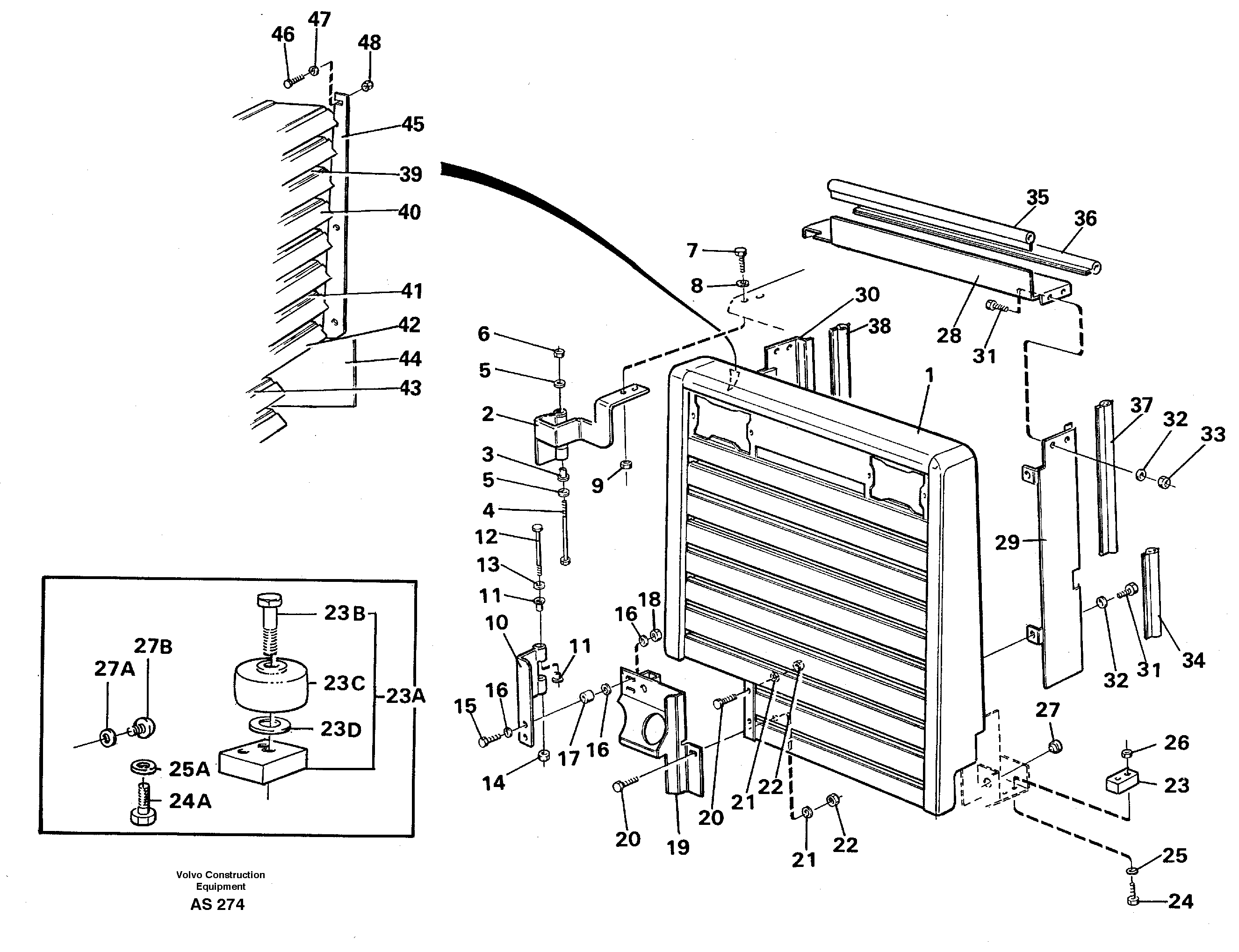 Radiator casing — volvo parts diagram