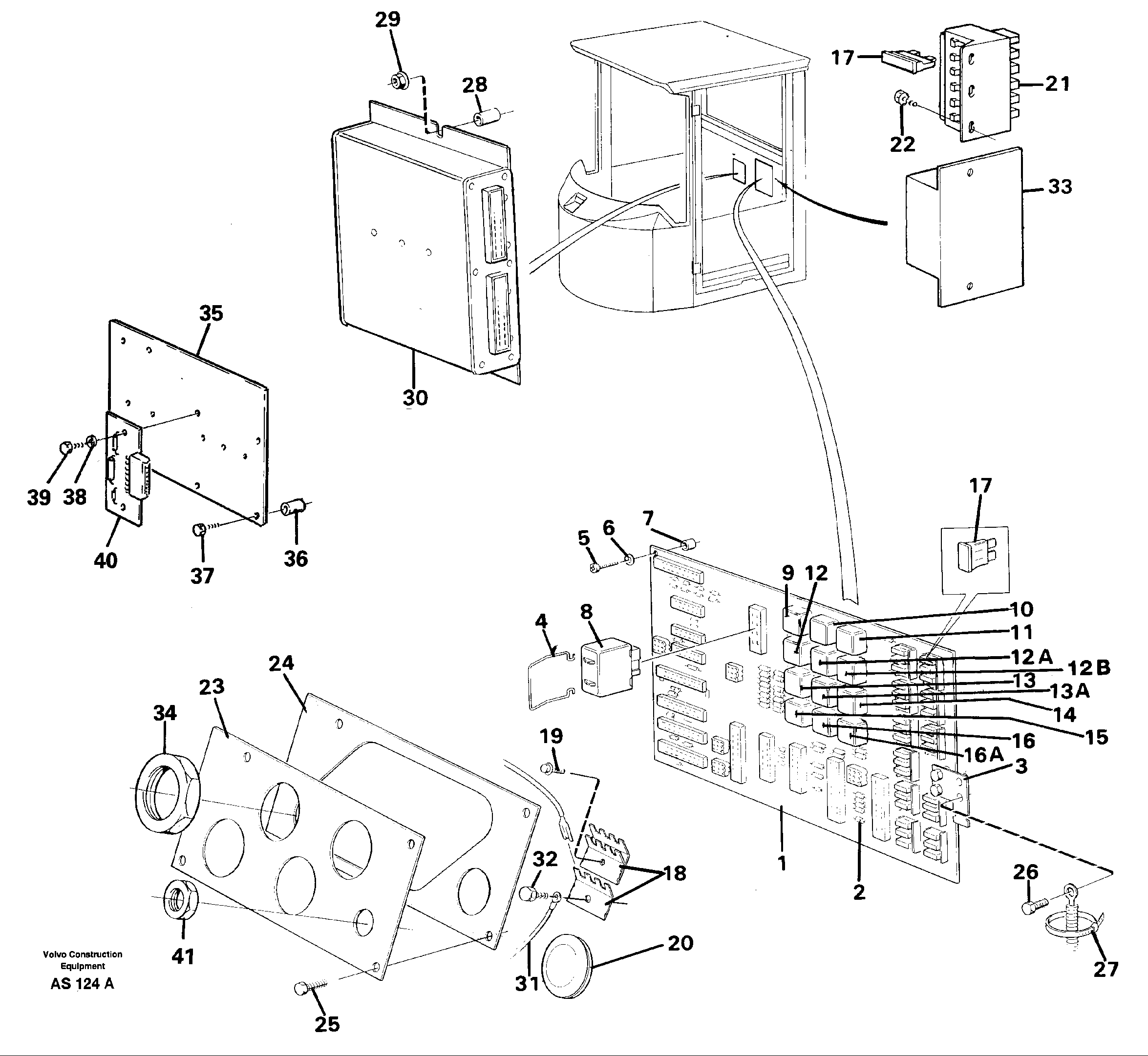 Electrical distribut.unit and control unit — volvo parts diagram