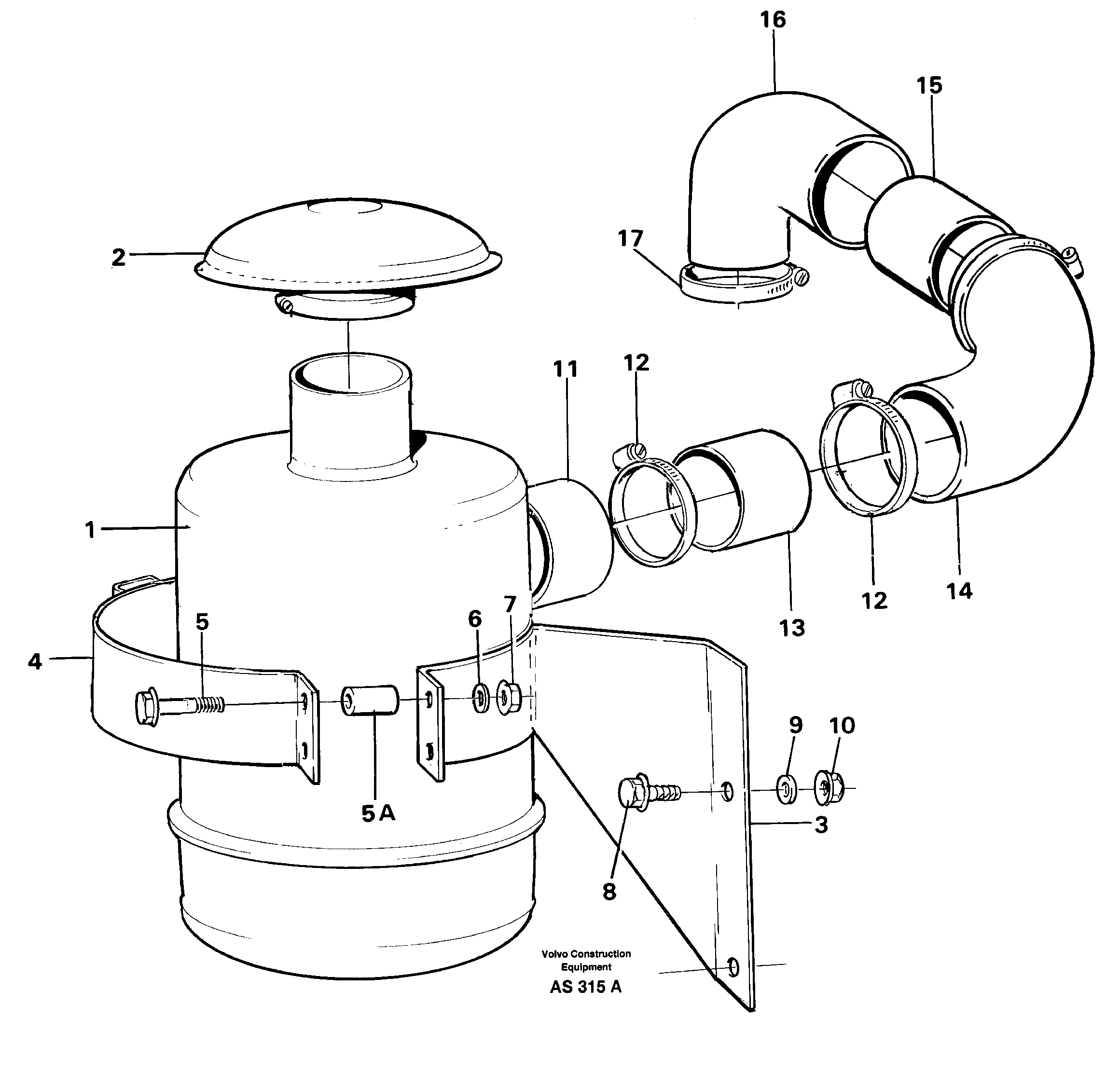 Oil bath filter 92614 — volvo parts diagram