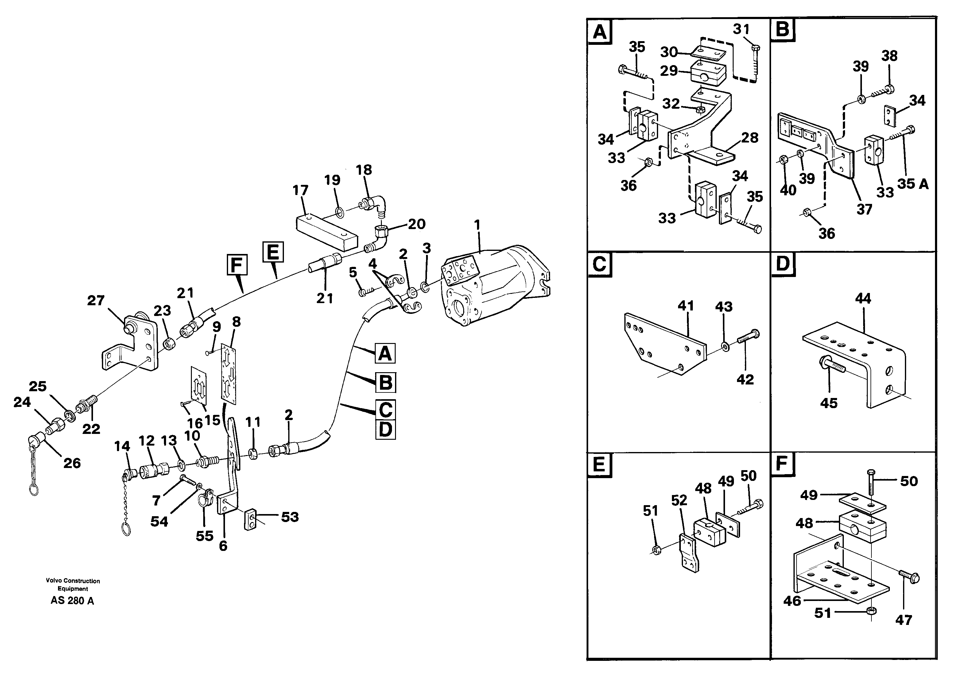 Feed lines Heavy Duty  93637 — volvo parts diagram