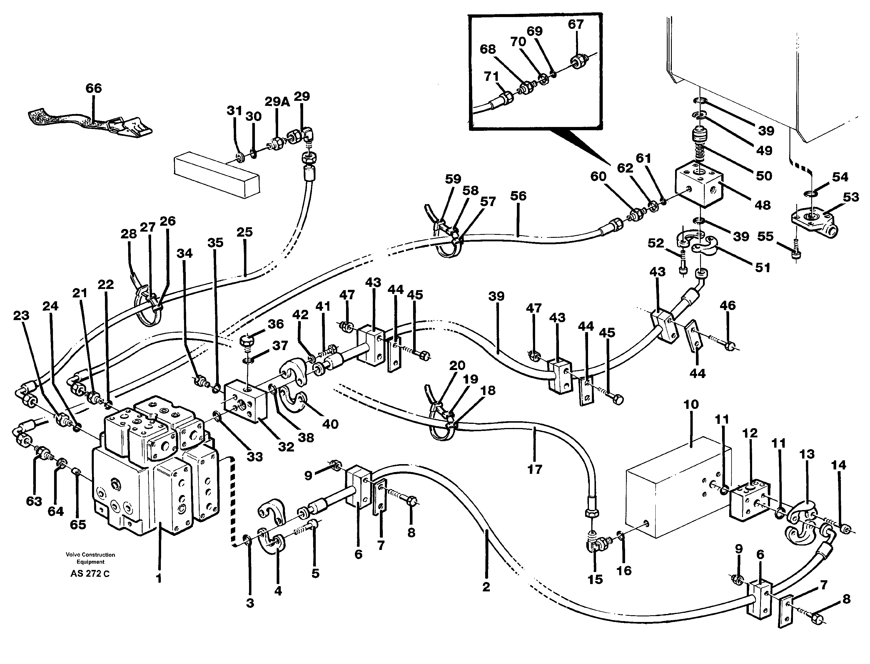 Hydraulic system: Centralblock - Control — volvo parts diagram