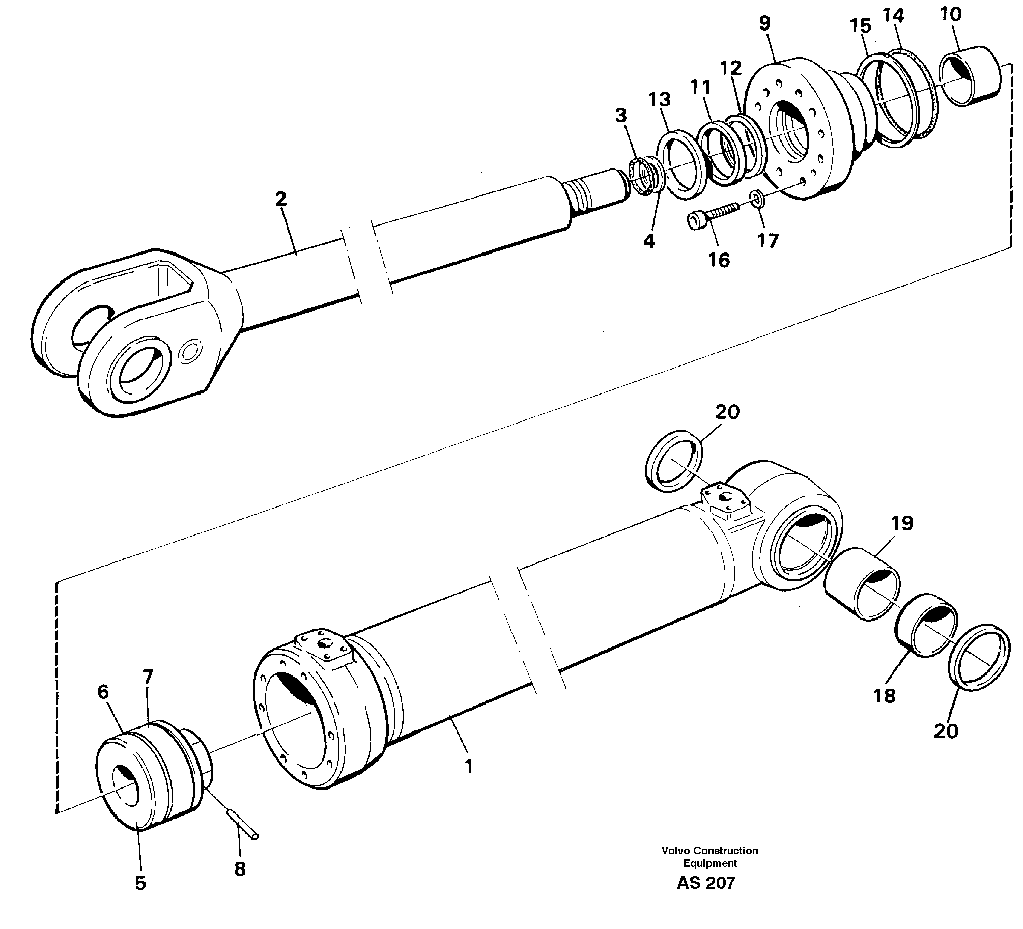 Hydraulic cylinder Lifting — volvo parts diagram
