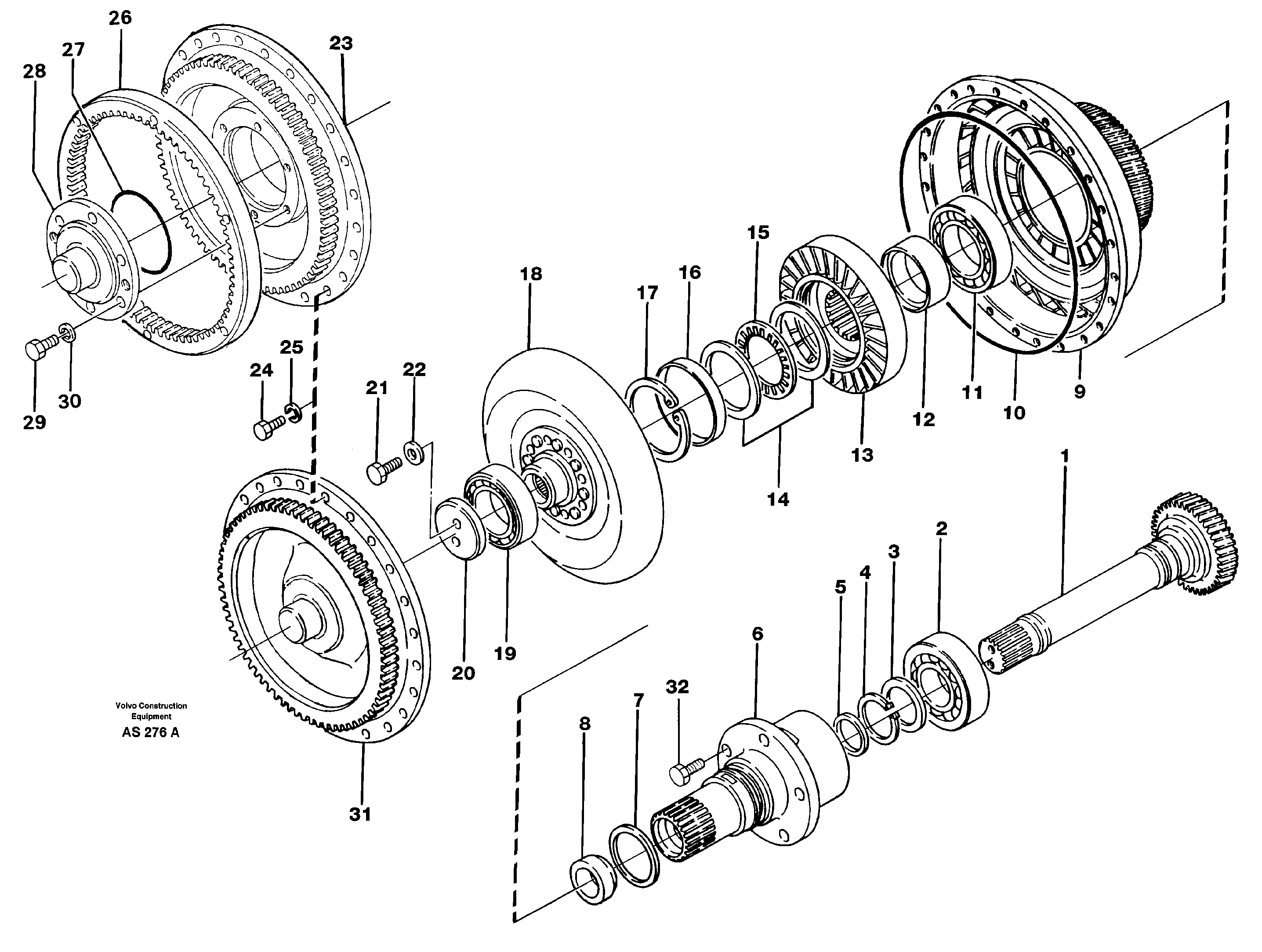 Torque converter — volvo parts diagram
