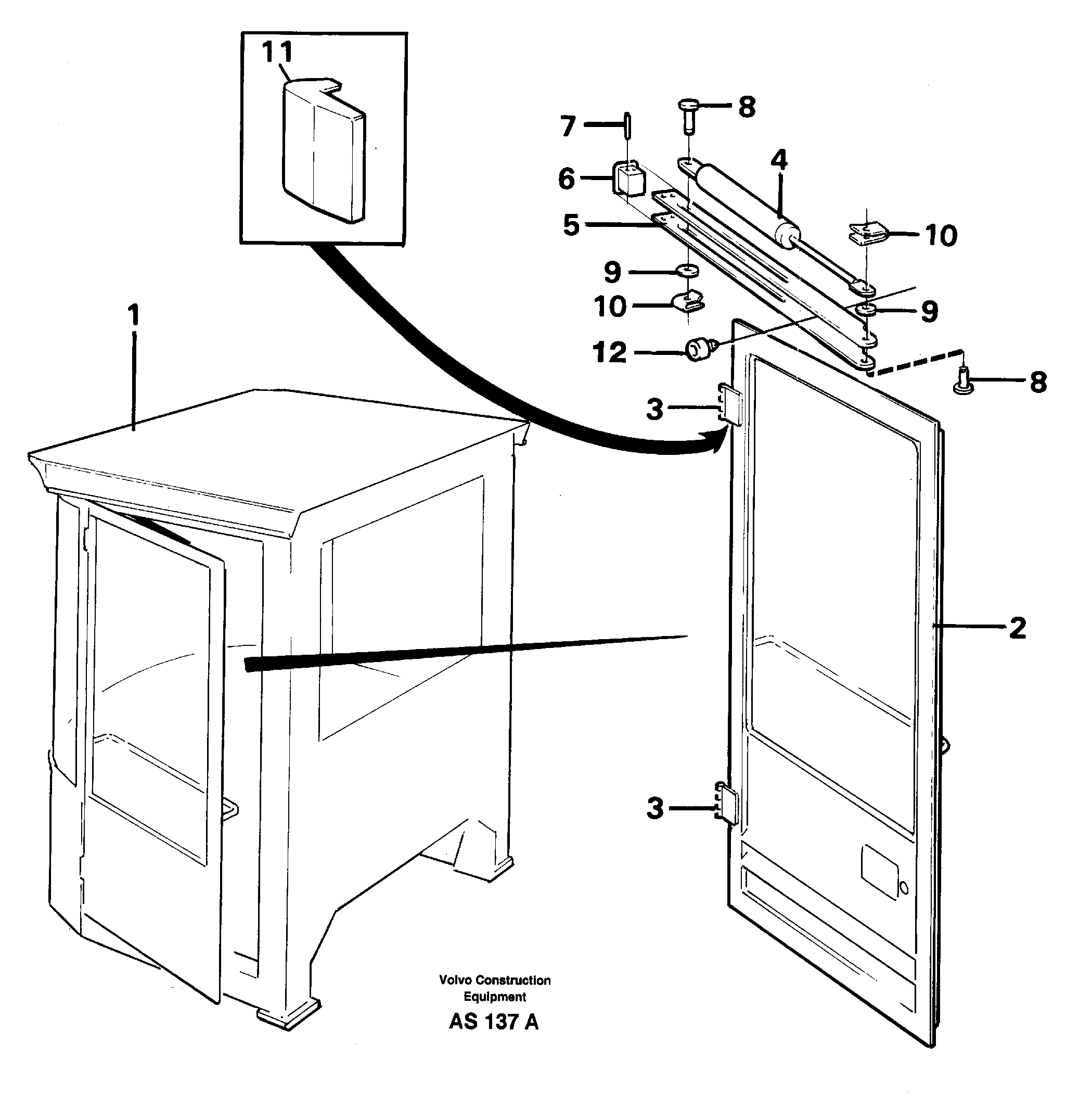 Door mounting — volvo parts diagram