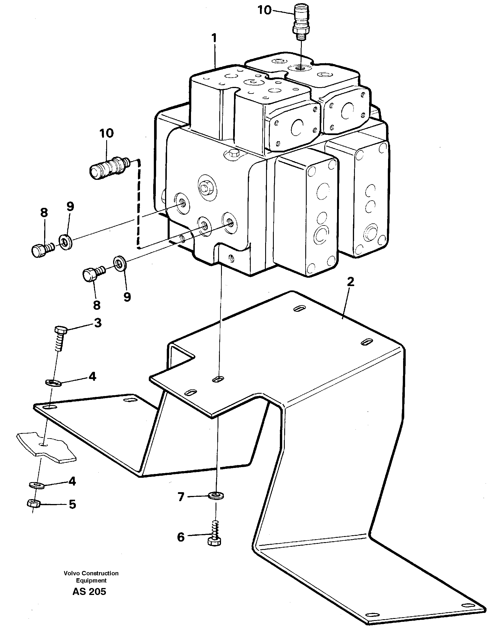 Control valve, assembly — volvo parts diagram