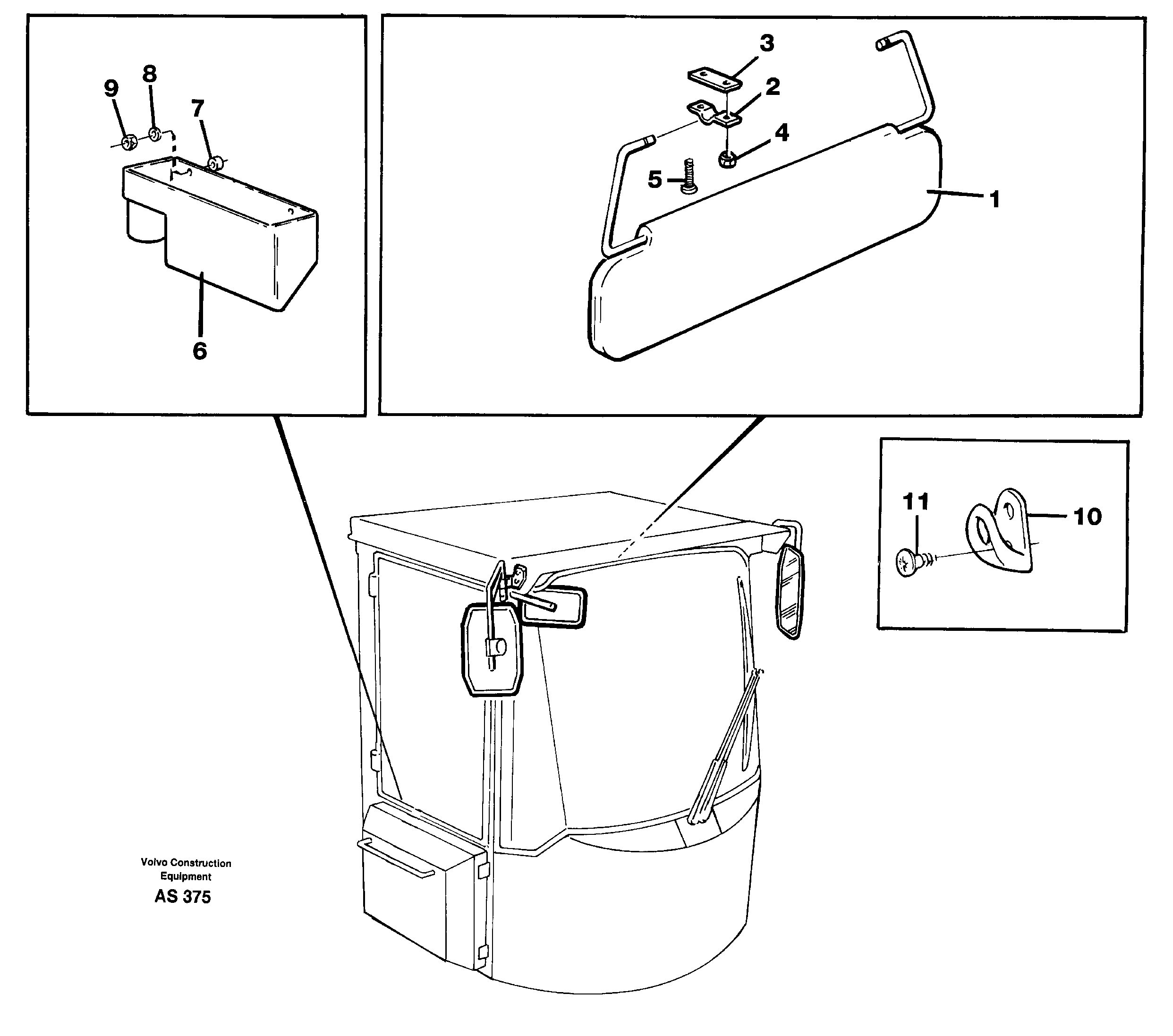 Interior components — volvo parts diagram