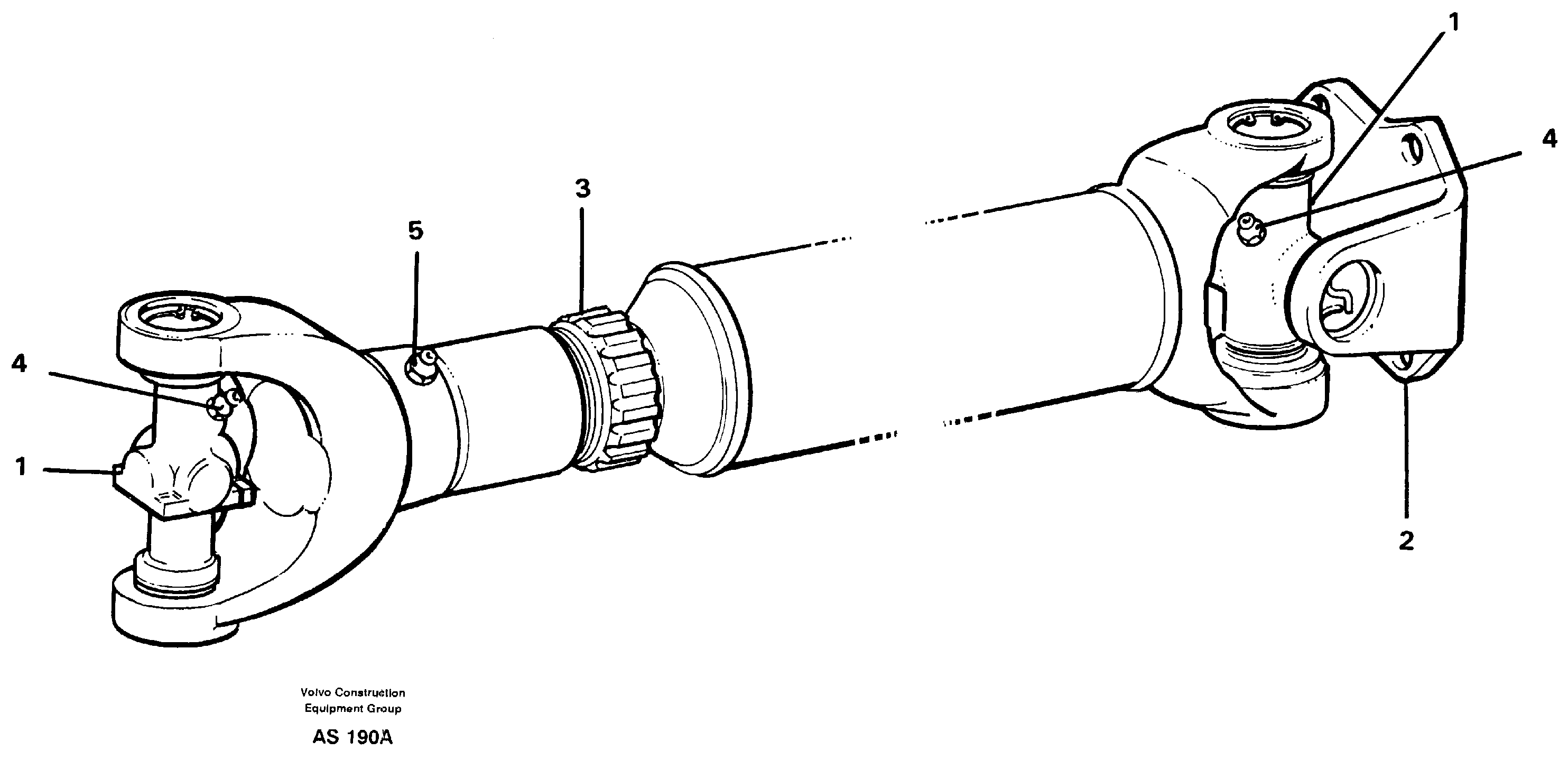 Propeller shaft — volvo parts diagram