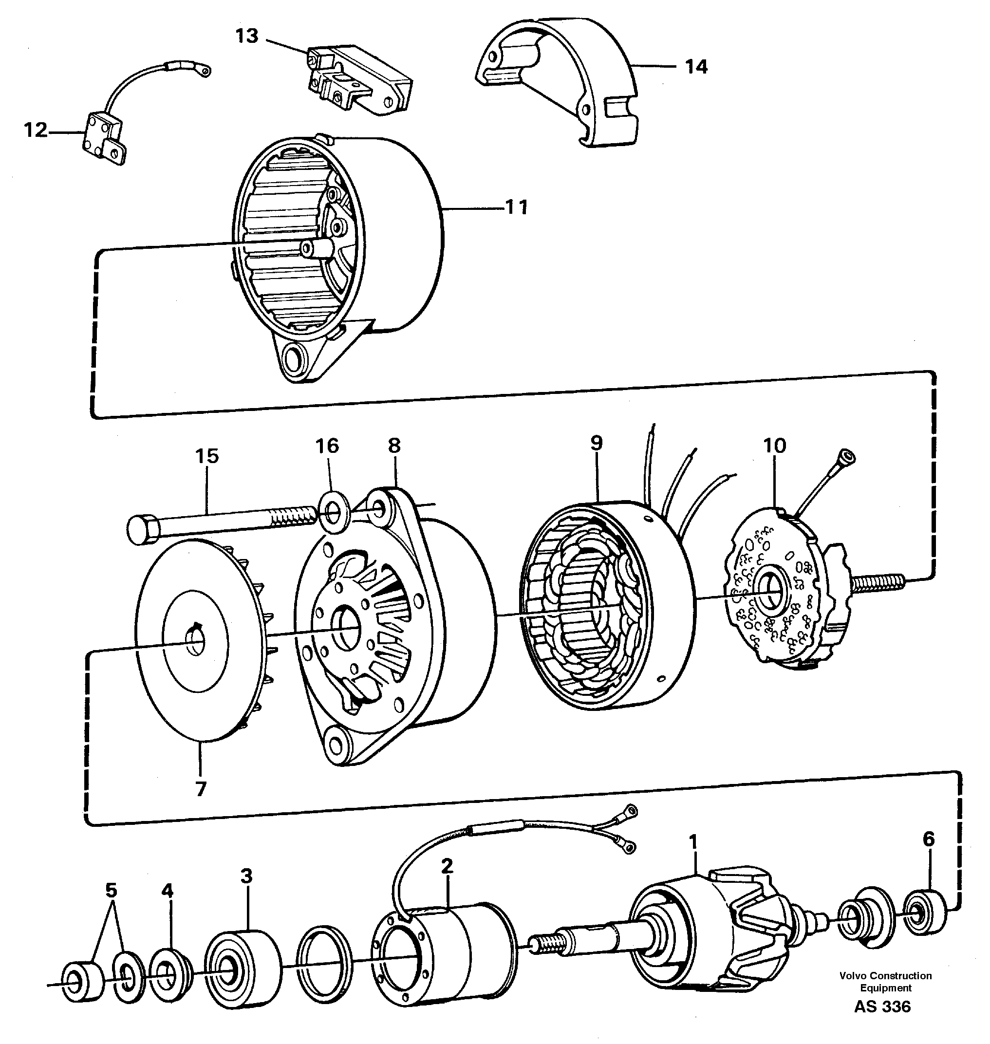 Alternator 94527 — volvo parts diagram