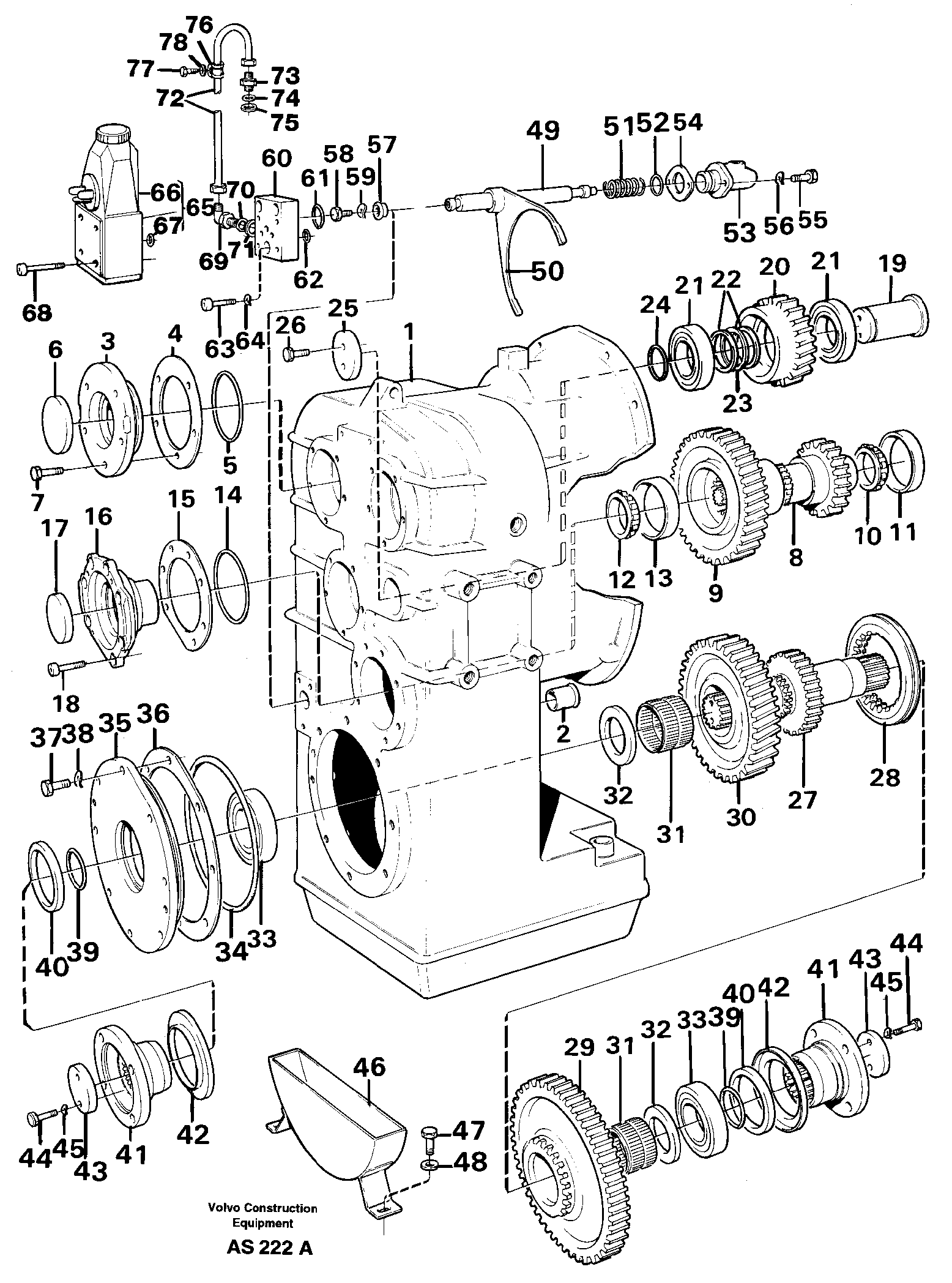 Clutch housing, 8-speed.  30873, 92631 — volvo parts diagram