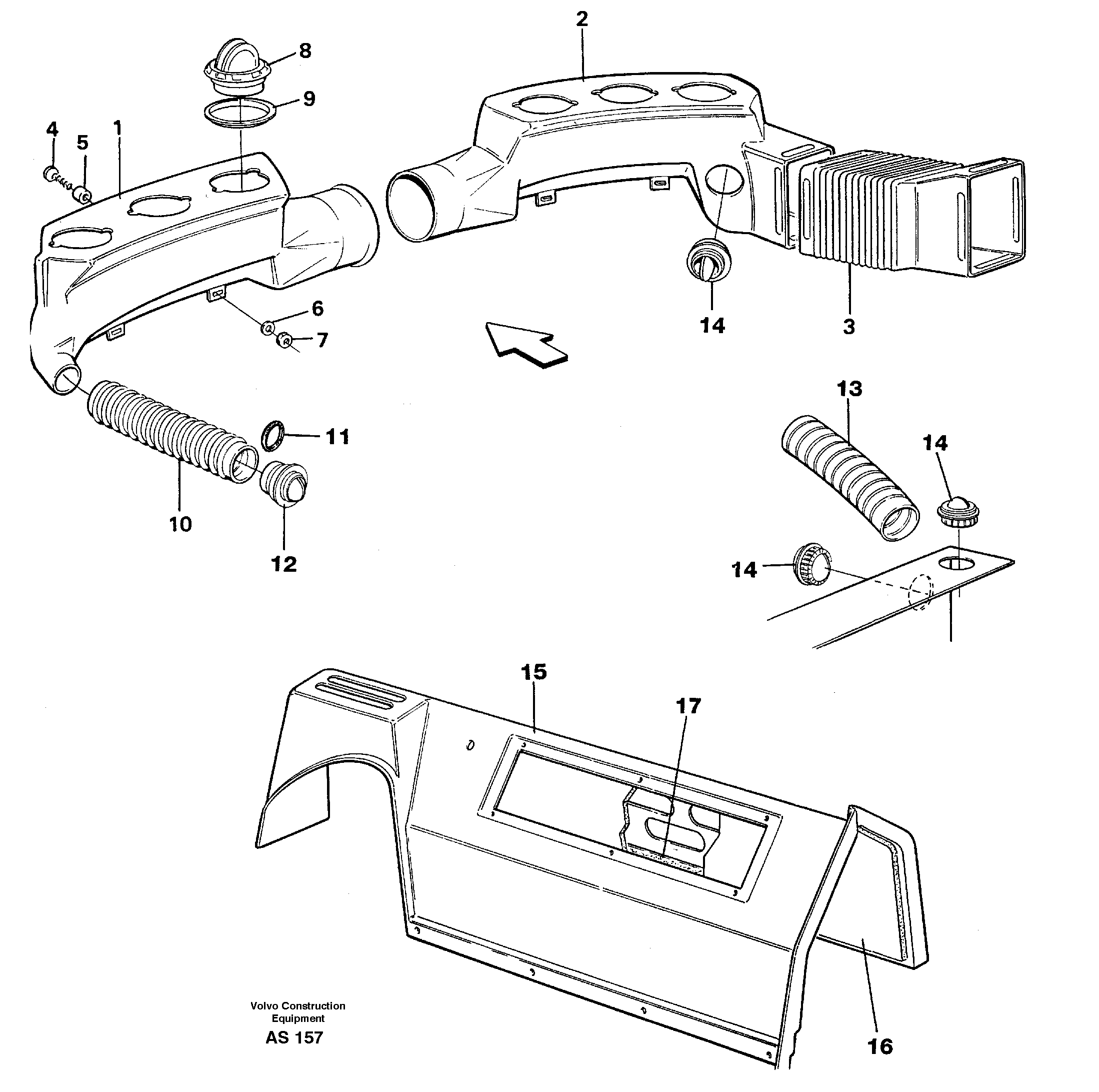 Air ducts — volvo parts diagram