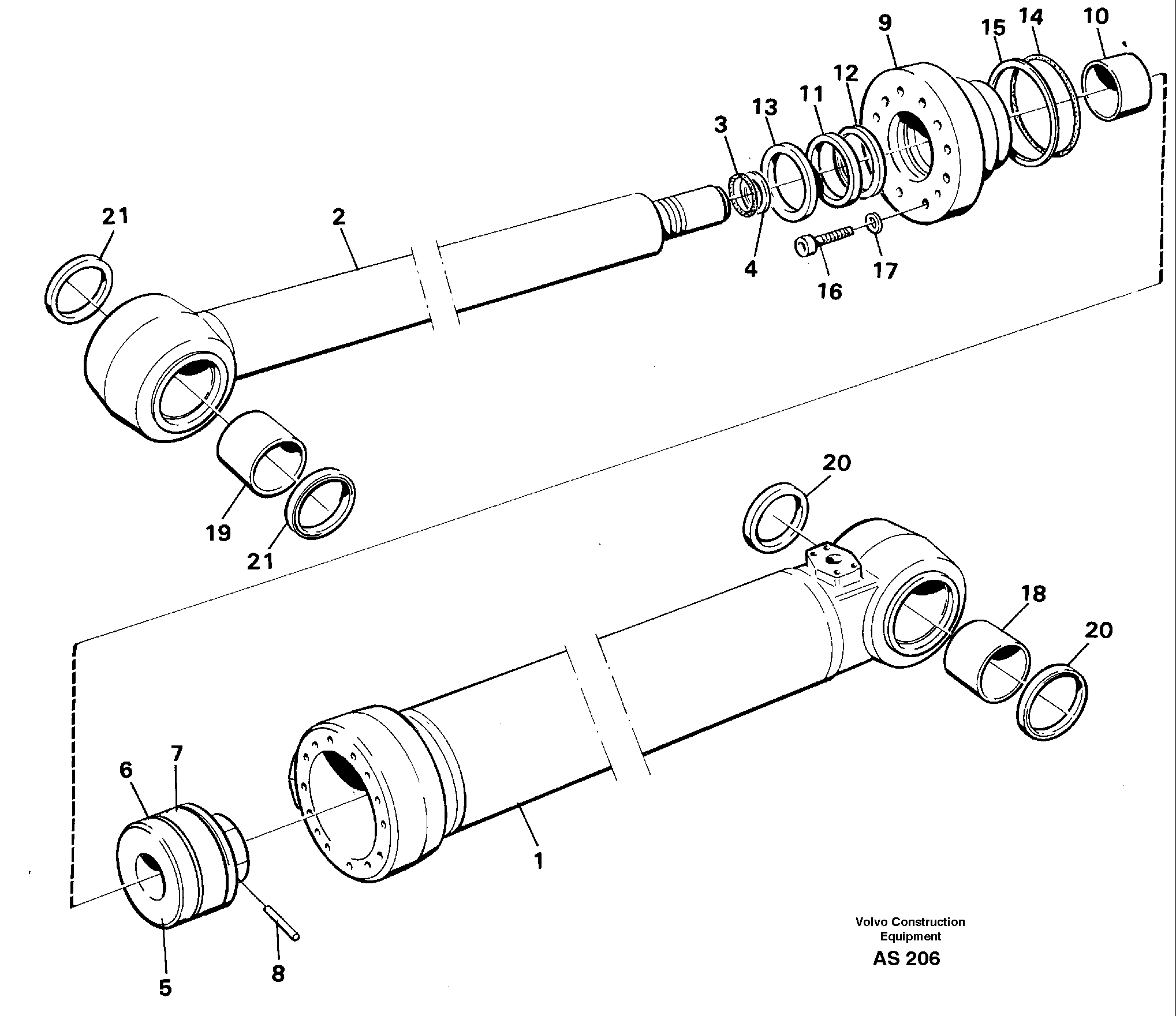 Hydraulic cylinder Tilting — volvo parts diagram