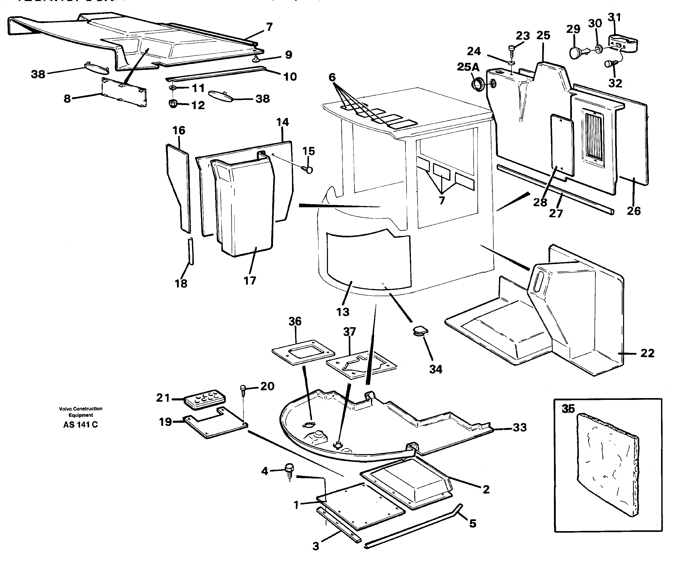 Insulating matting — volvo parts diagram
