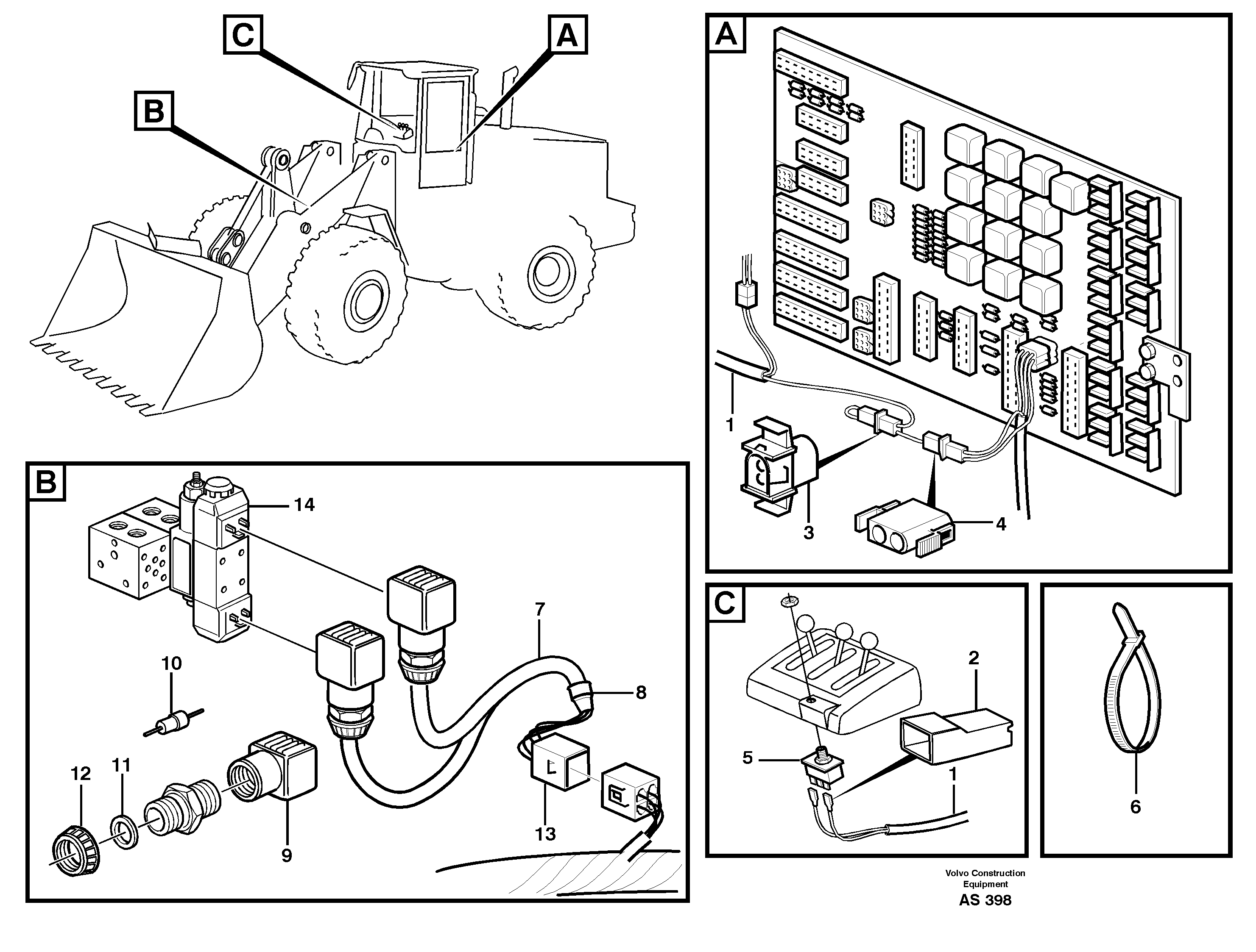 Electrical equipment, 4th function  93548 — volvo parts diagram