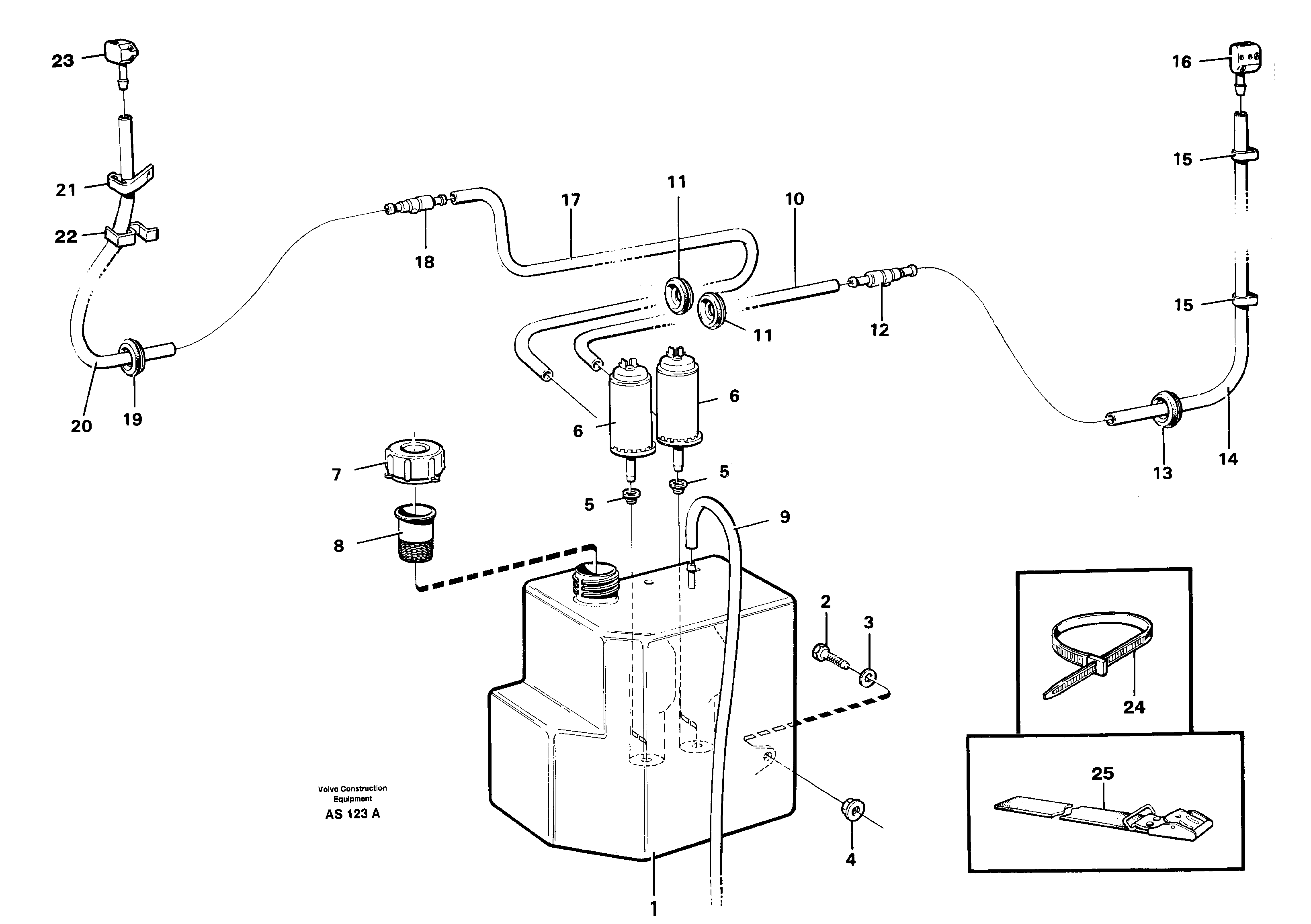 Windshield washer — volvo parts diagram