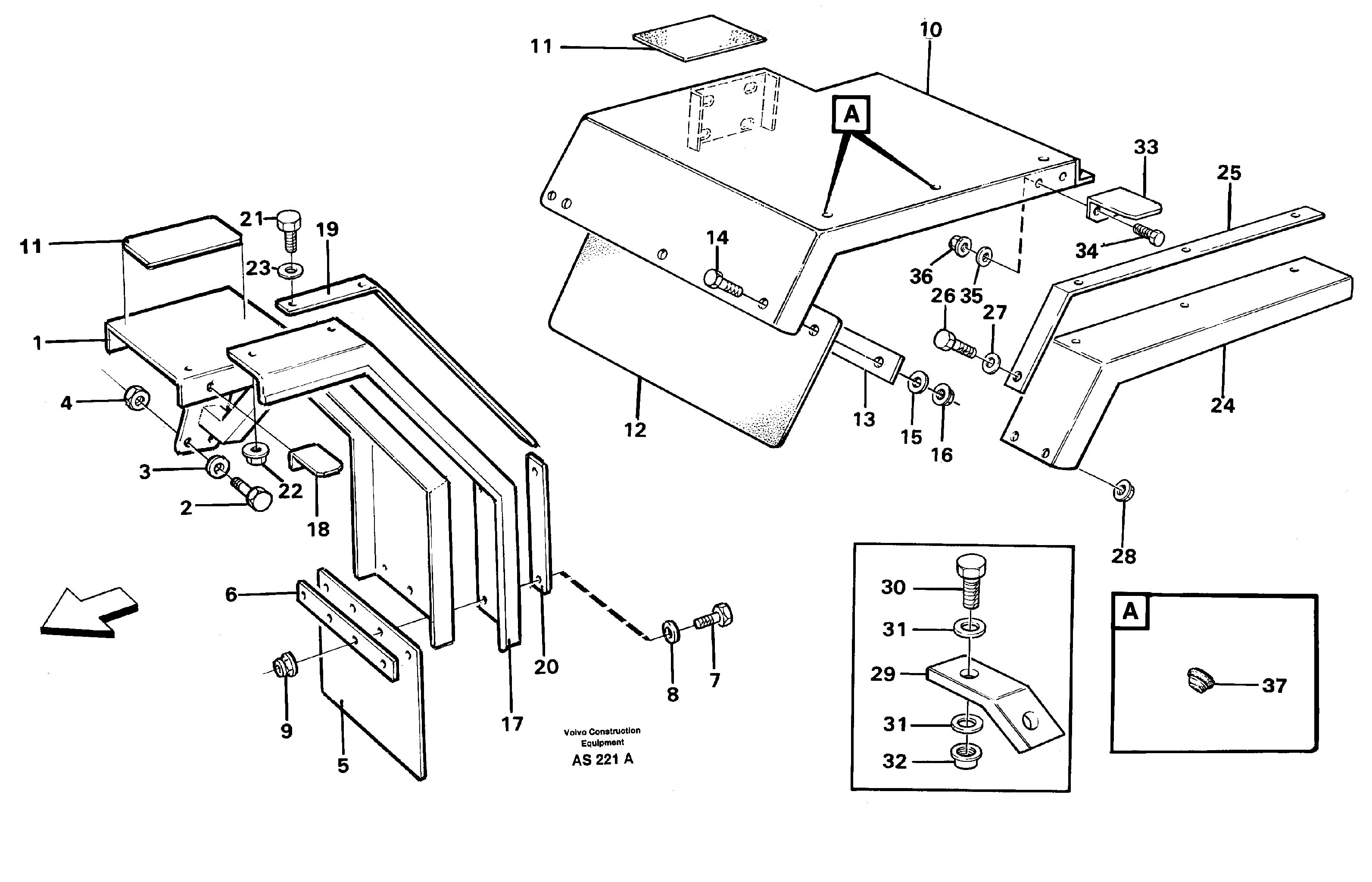 Mud guards 92716, 92880 — volvo parts diagram